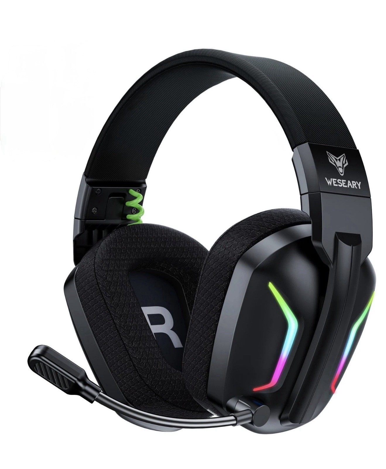 WESEARY Wireless Gaming Headsets for PC, PS5, PS4, Switch, Mac, 2.4GHz Wireless 