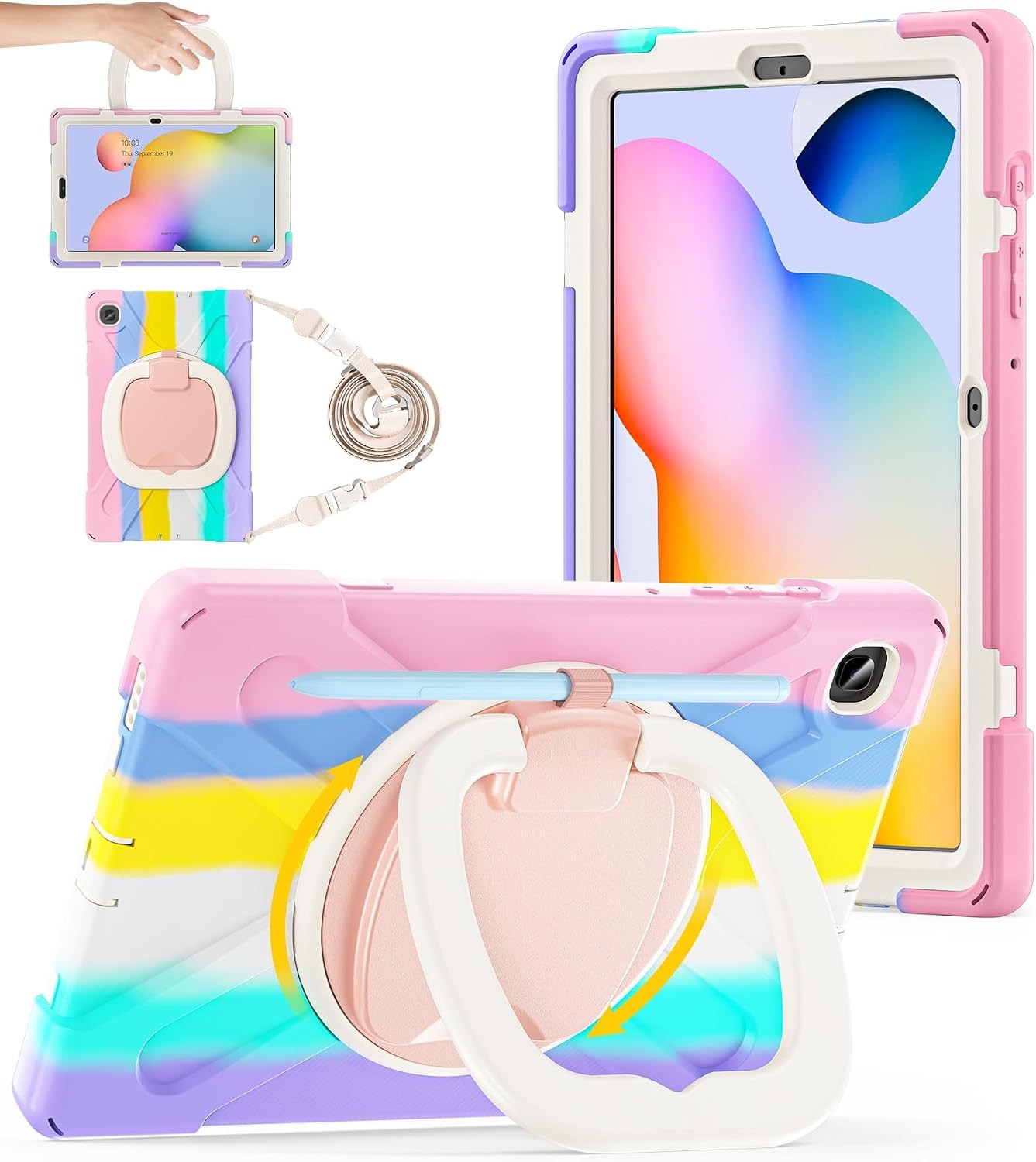 Drop-Proof Case for Samsung Galaxy Tab S6 Lite 10.4" with S Pen Holder & Stand