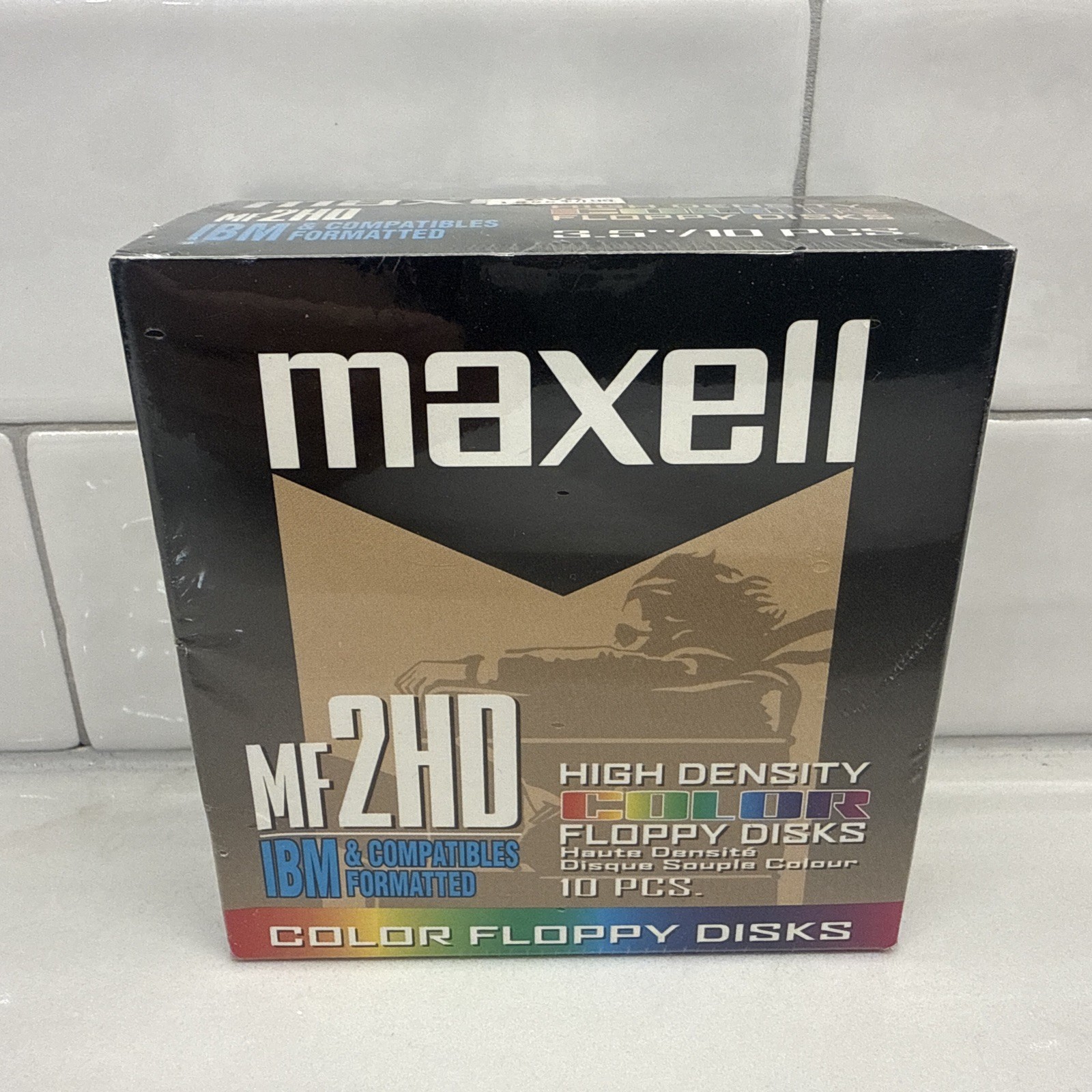 Maxell MF2HD Formatted High Density Color IBM Compatible Floppy Disk 3.5"10-Pack