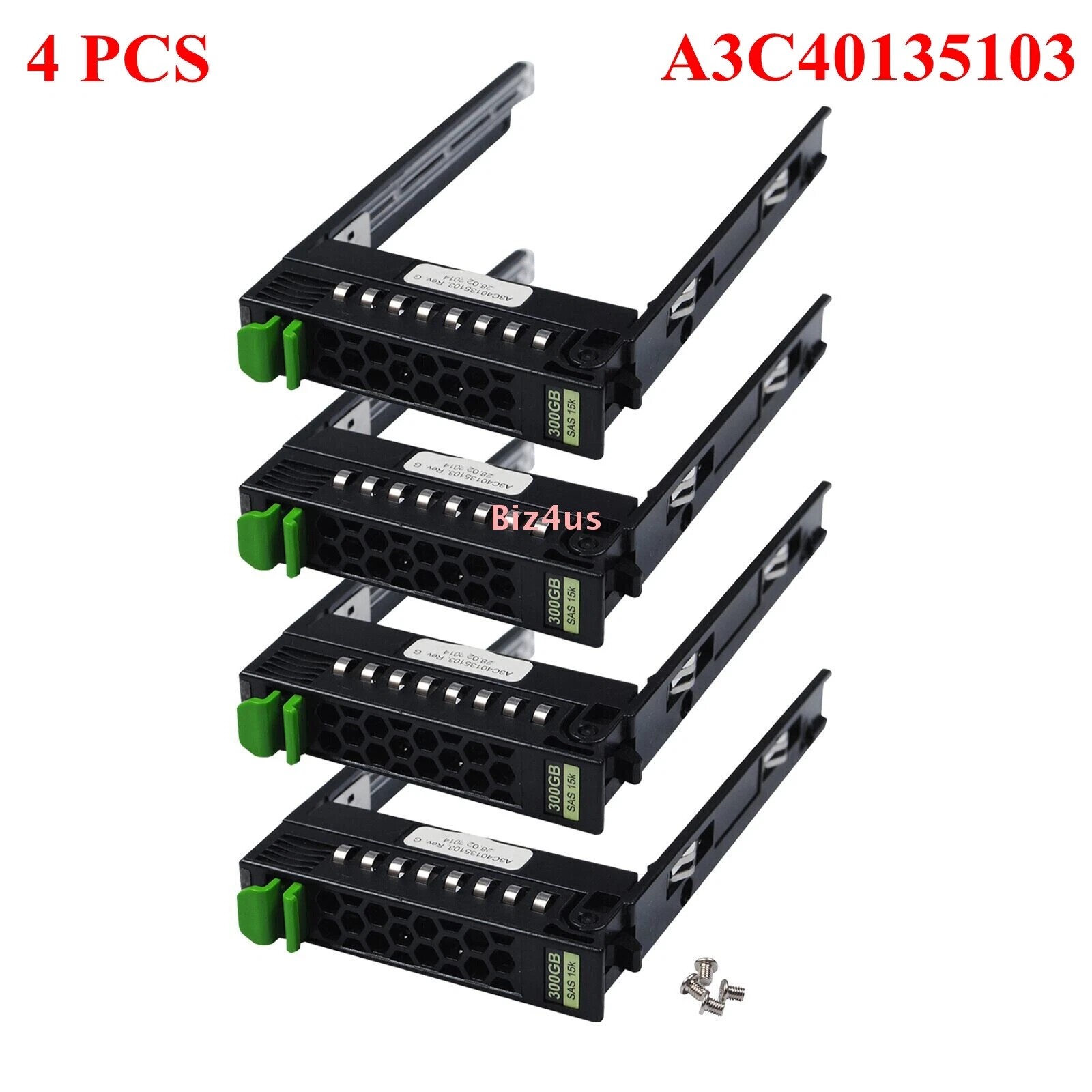4x For Fujitsu RX200 RX300 RX350 TX150 S6 S7 S8 2.5" SAS Tray Caddy A3C40135103