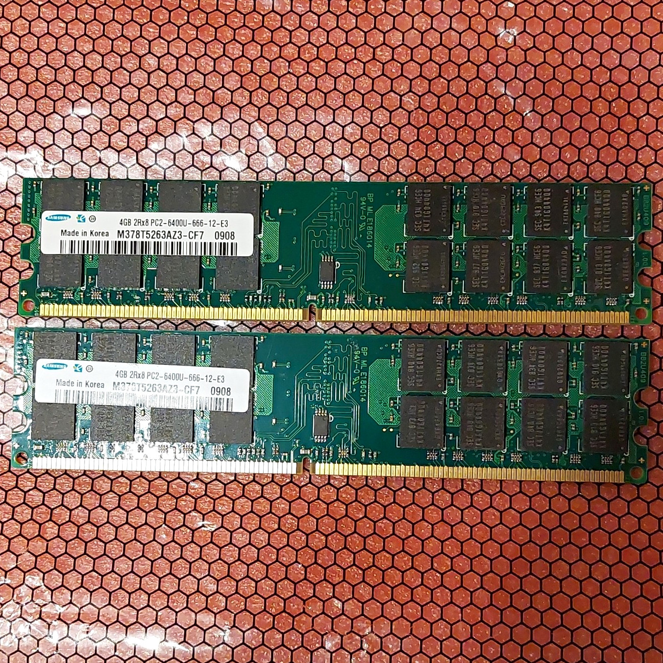 Samsung 8GB Kit (2x4GB) DDR2-800 PC2-6400U ECC 240P M378T5263AZ3-CF7