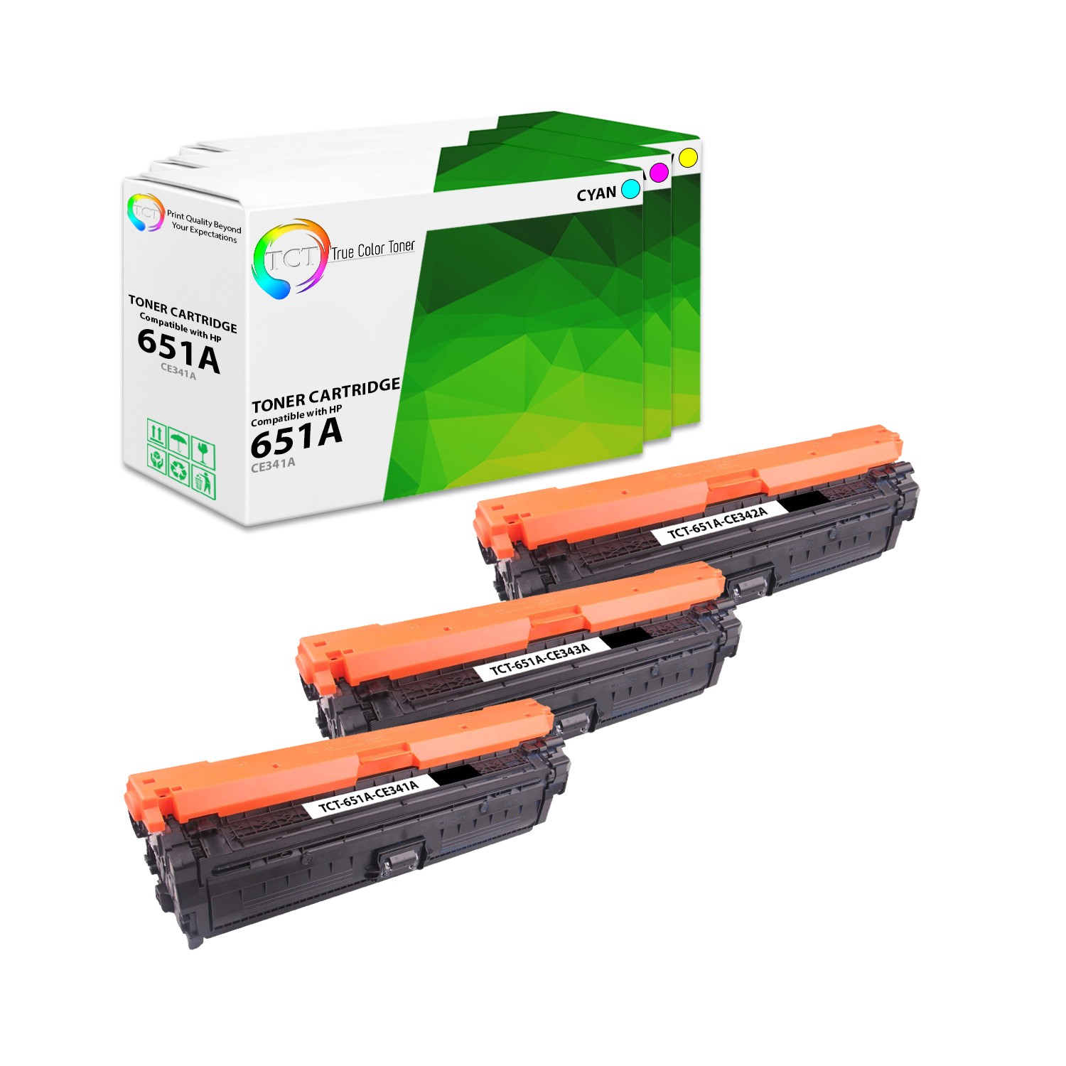 3Pk TCT For HP 651A MFP M775dn 775f 775z Compatible Premium Toner Cartridge
