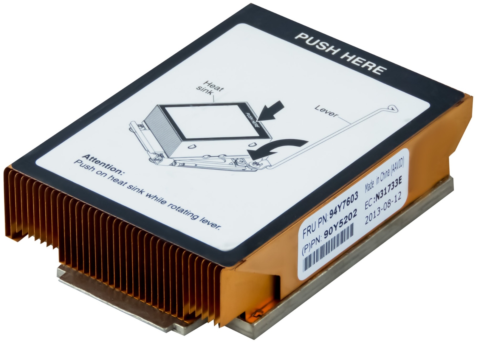 CPU HEATSINK IBM 94Y7603 90Y5202 FOR SYSTEM X3550 M4