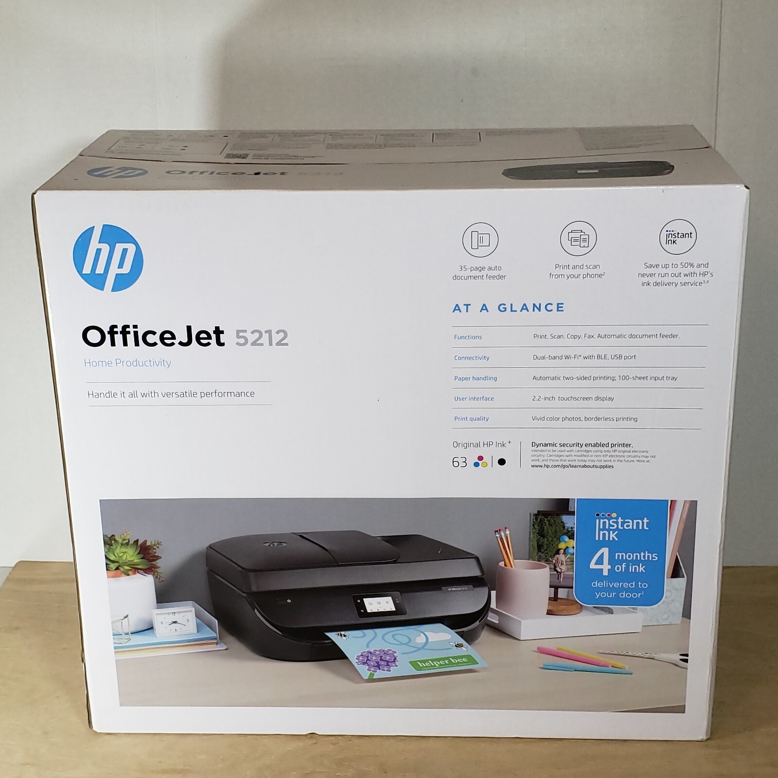 HP OfficeJet 5212 AIO All-In-One Wireless Bluetooth WiFi Printer Brand New 