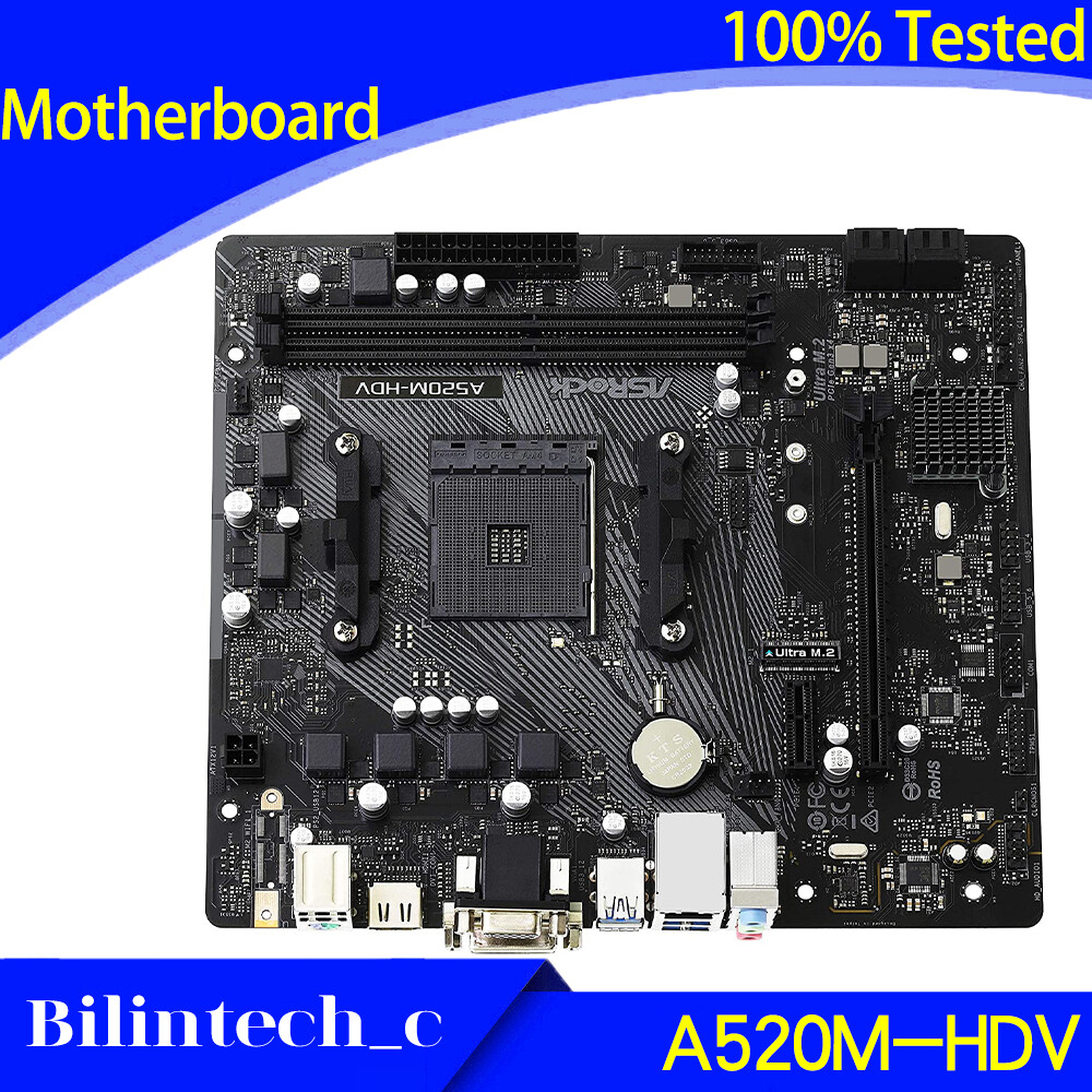 FOR ASRock A520M-HDV Motherboard Supports 3rd Generation Ryzen AMD AM4 DDR4 64GB