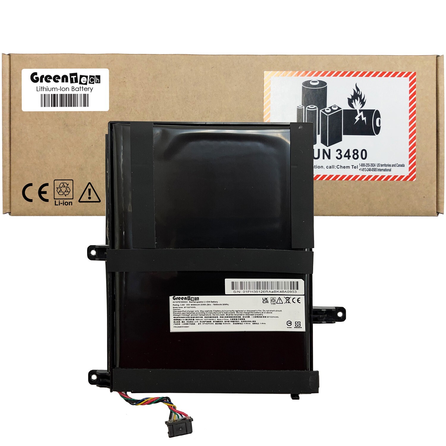 GREENTECH BP1S2P4240L BATTERY FOR GETAC ZX70 G2 ZX70-EX 3.8V 33WH 441879100003