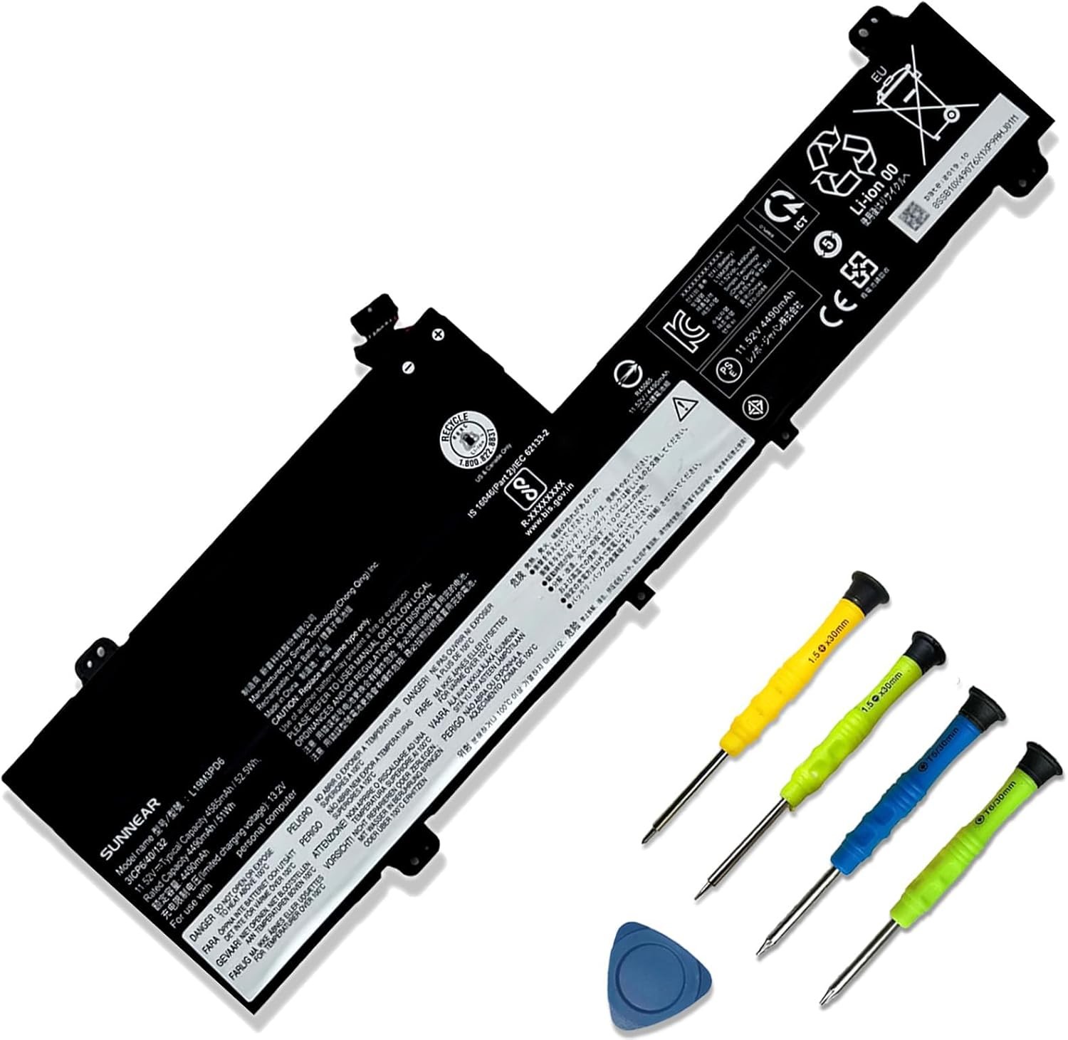 L19M3PD6 Laptop Battery Replacement for Lenovo Flex 5 14ARE05 5 15IIL05 5