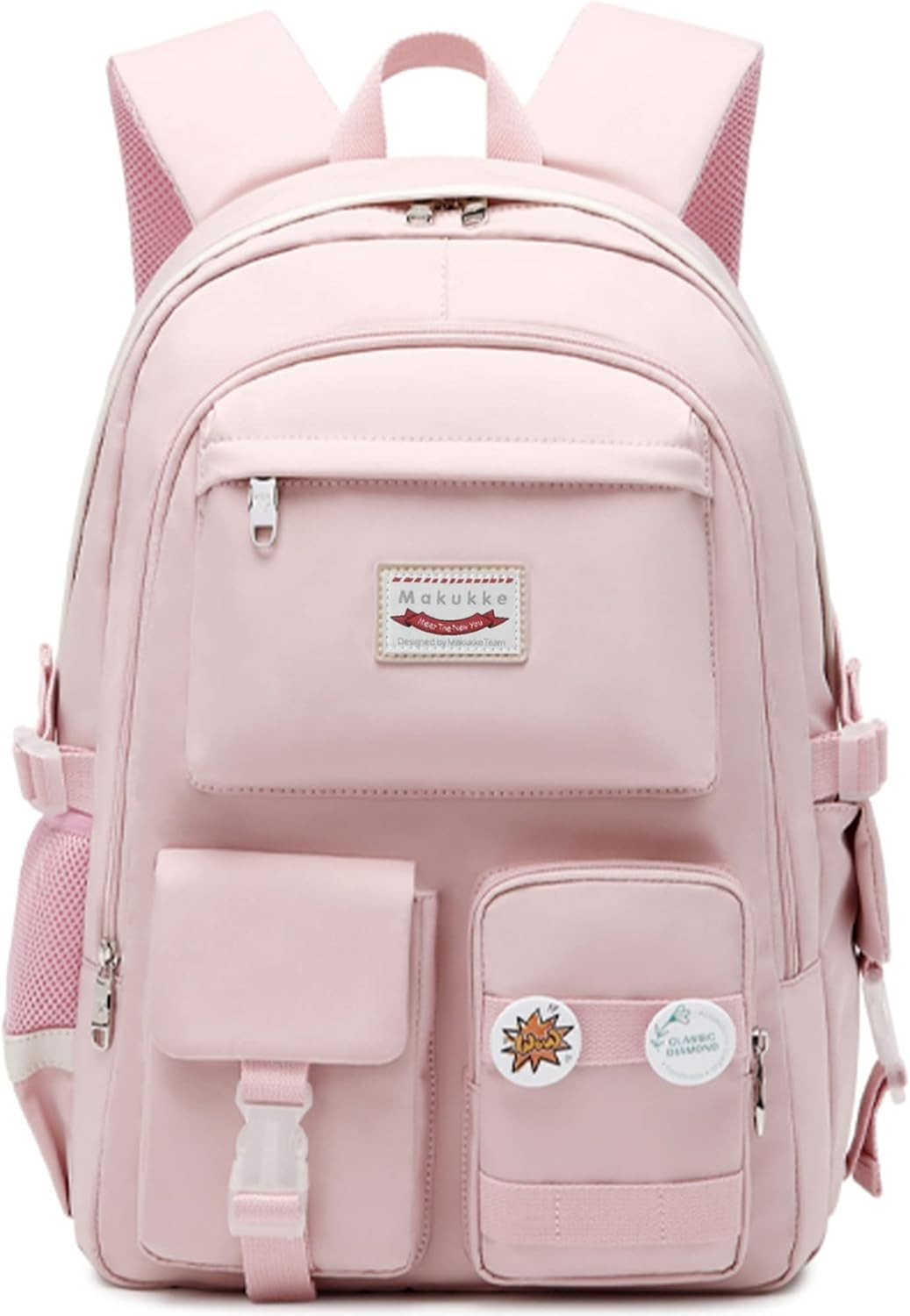 Cute Pink Backpack for Teen Girls - 15.6 Inch Laptop Anti Theft College Bookbag