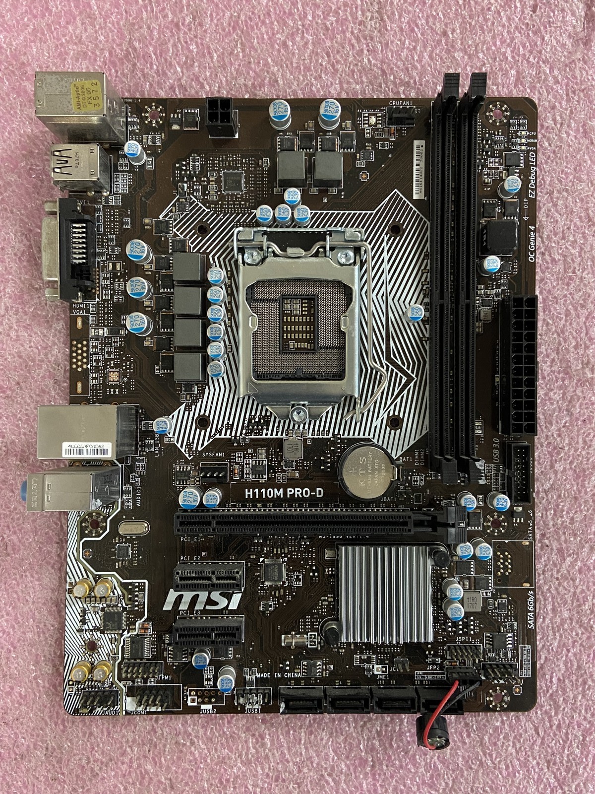 MSI H110M PRO-D Micro ATX LGA 1151 DDR4 Motherboard - B118*