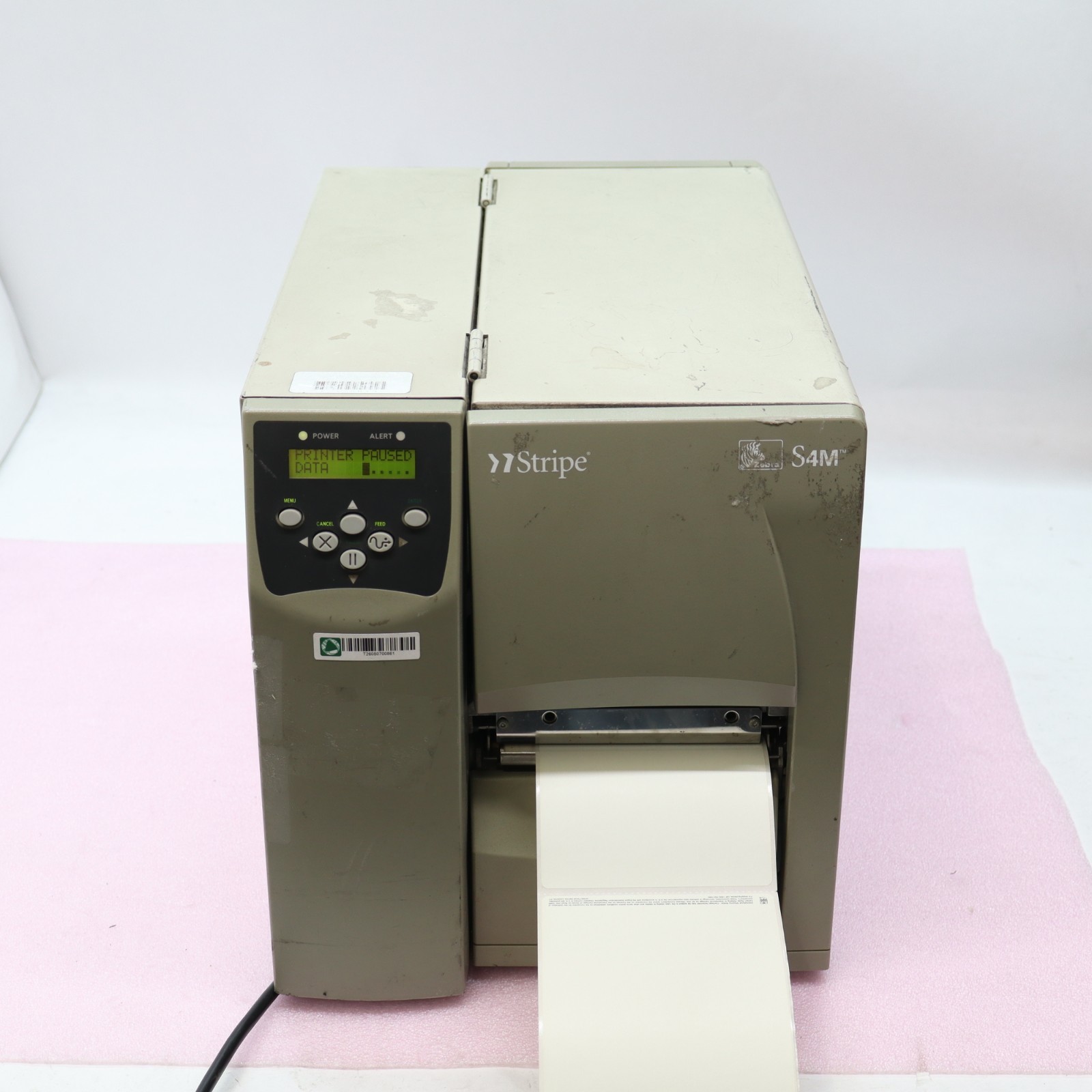 Zebra Stripe S4M00-2001-0200T Thermal Label Printer Print Tested As-Is T5-E17