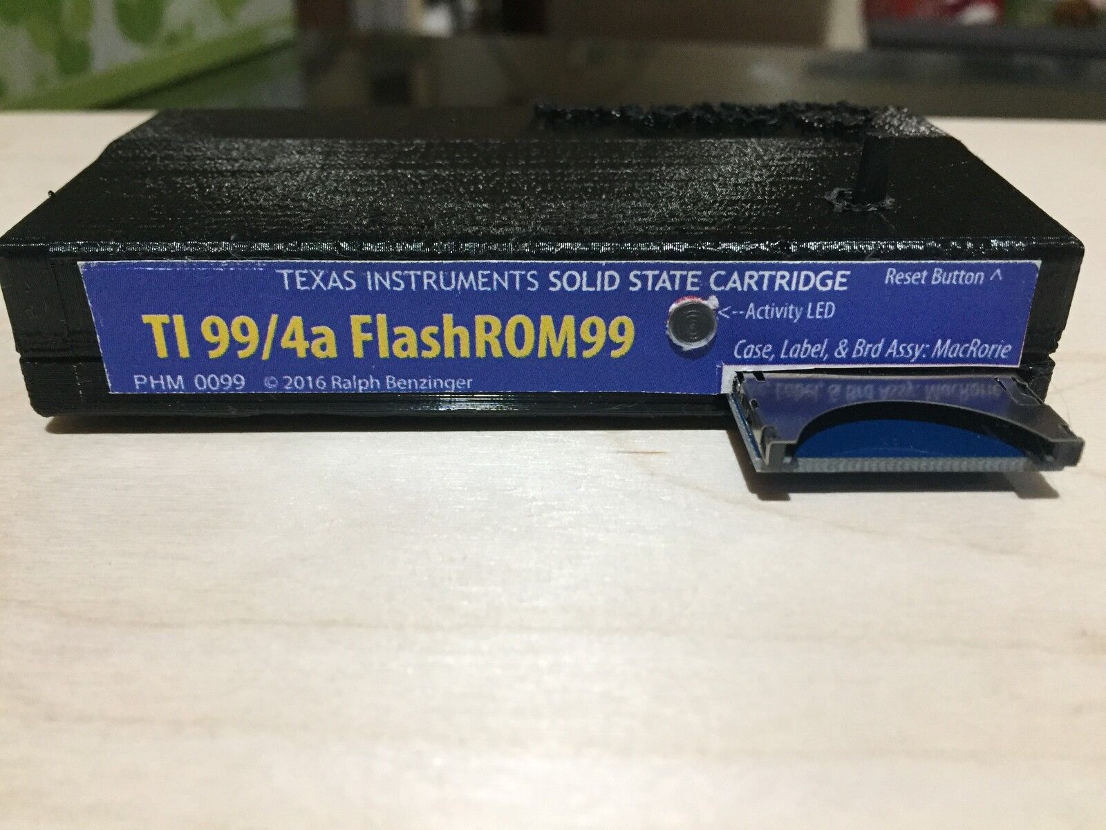 TI 99/4a MultiCart FlashROM 99 cartridge assembled & in custom made case