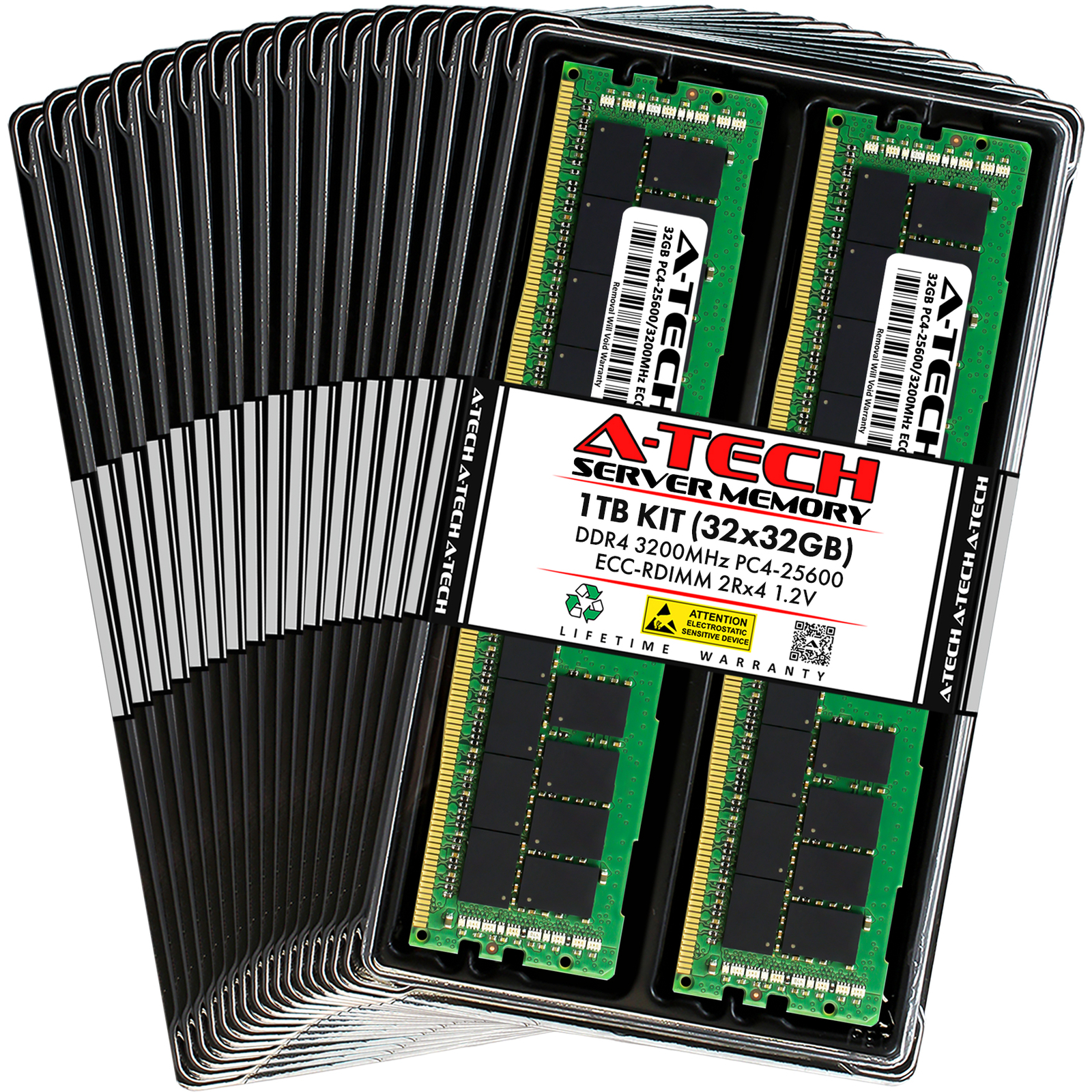 1TB 32x 32GB PC4-3200 RDIMM Supermicro 2024US-TNR Memory RAM