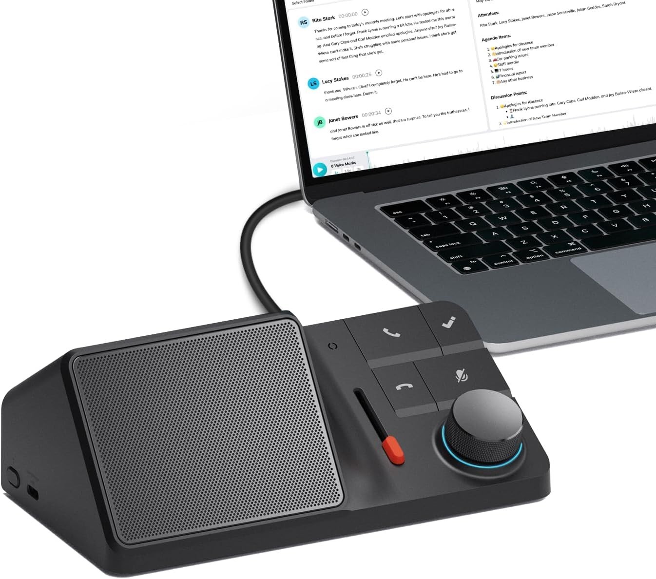 HiDock H1E AI Meeting Note-Taker 8-in-1 Docking Station, Free Transcription