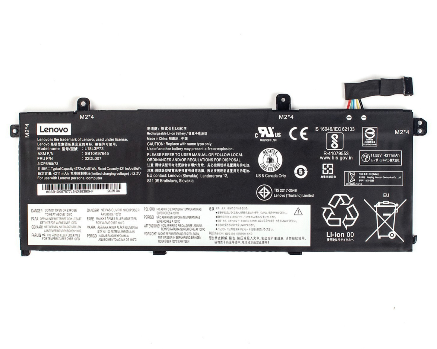Genuine L18L3P73 L18M3P73 Battery For Lenovo ThinkPad P14s T14 Gen 1/2 T490 T495