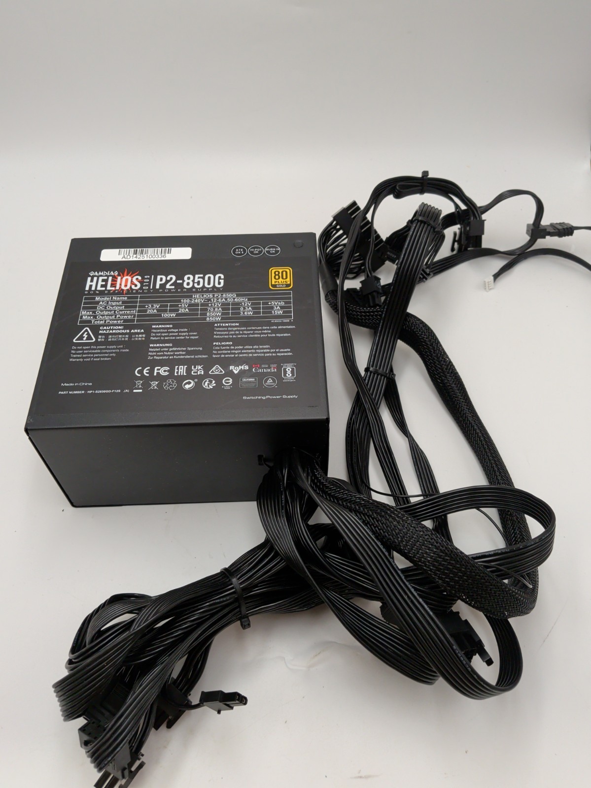 Gamdias Helios gold P2-850G ATX PSU