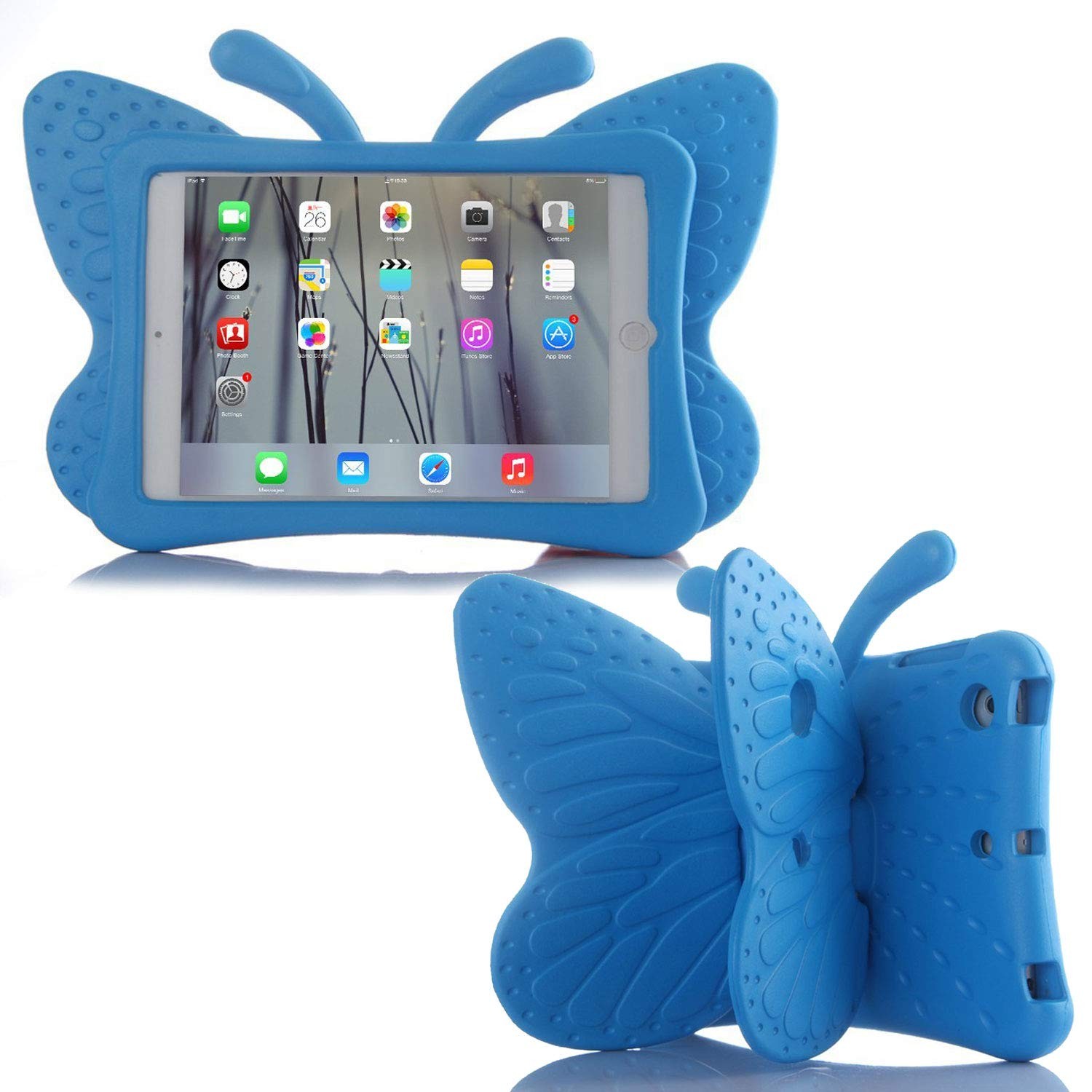 Simicoo Blue Rugged EVA Kids Stand Shockproof Cover for Apple iPad 10.2in