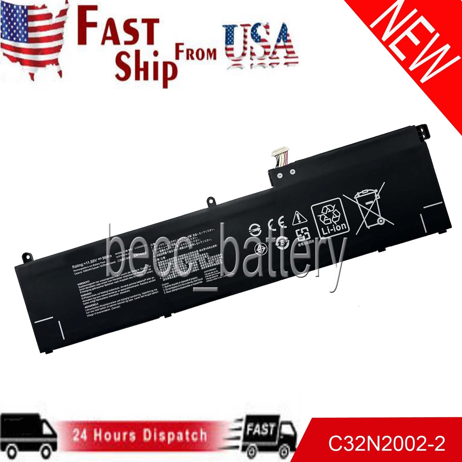 Battery C32N2002-2 For ASUS ZenBookPro15 UP6502ZA/UP6502ZD/UX535LH/UX535LI