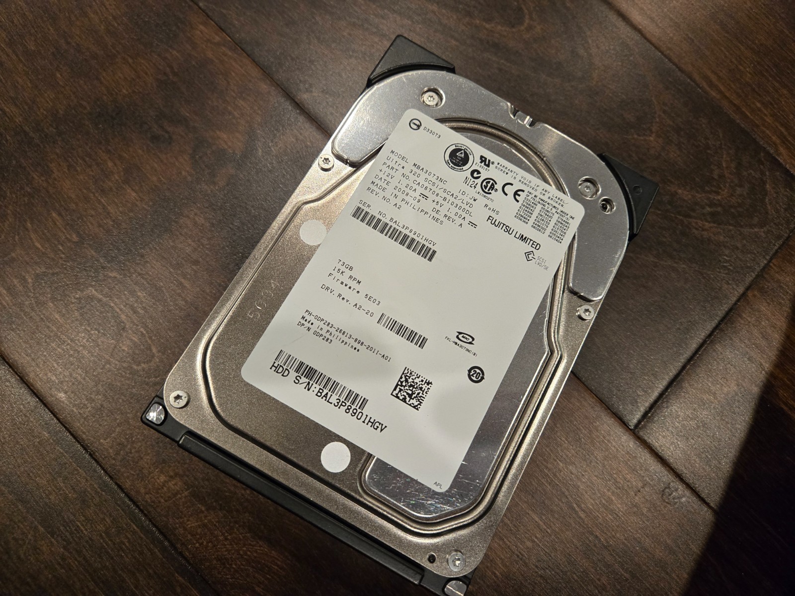 Fujitsu MBA3073NC 73GB 15K Ultra-320 SCSI 3.5" Hard Drive HDD