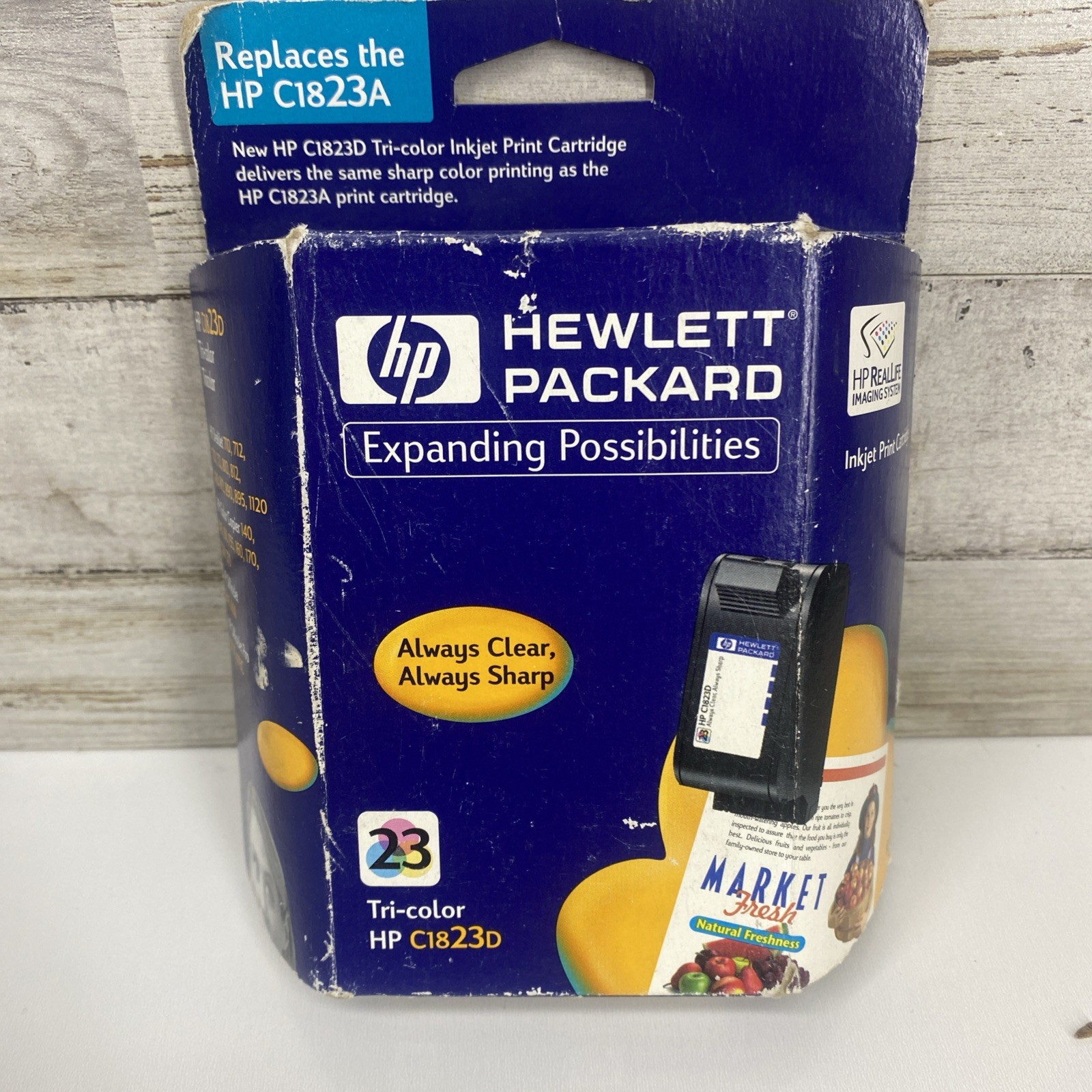 New Genuine HP 23 Tri-color Ink Cartridge C1823D Expired 3/2001