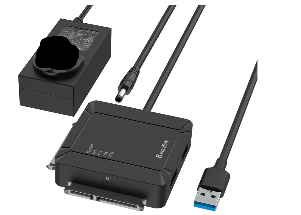 New - WAVLINK USB 3.0 HDD Docking Station, Aluminum Dual-Bay SATA Adapter 5Gbps