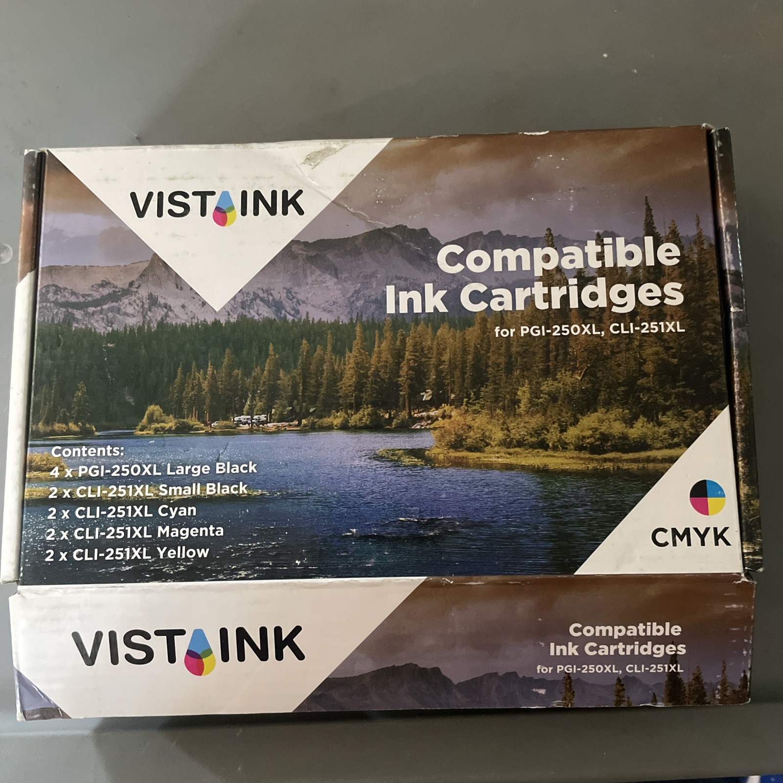 VISTAINK COMPATIBLE HIGH YIELD CARTRIDGE FOR CANON PGI-250XL CLI-251XL 12 PIECES