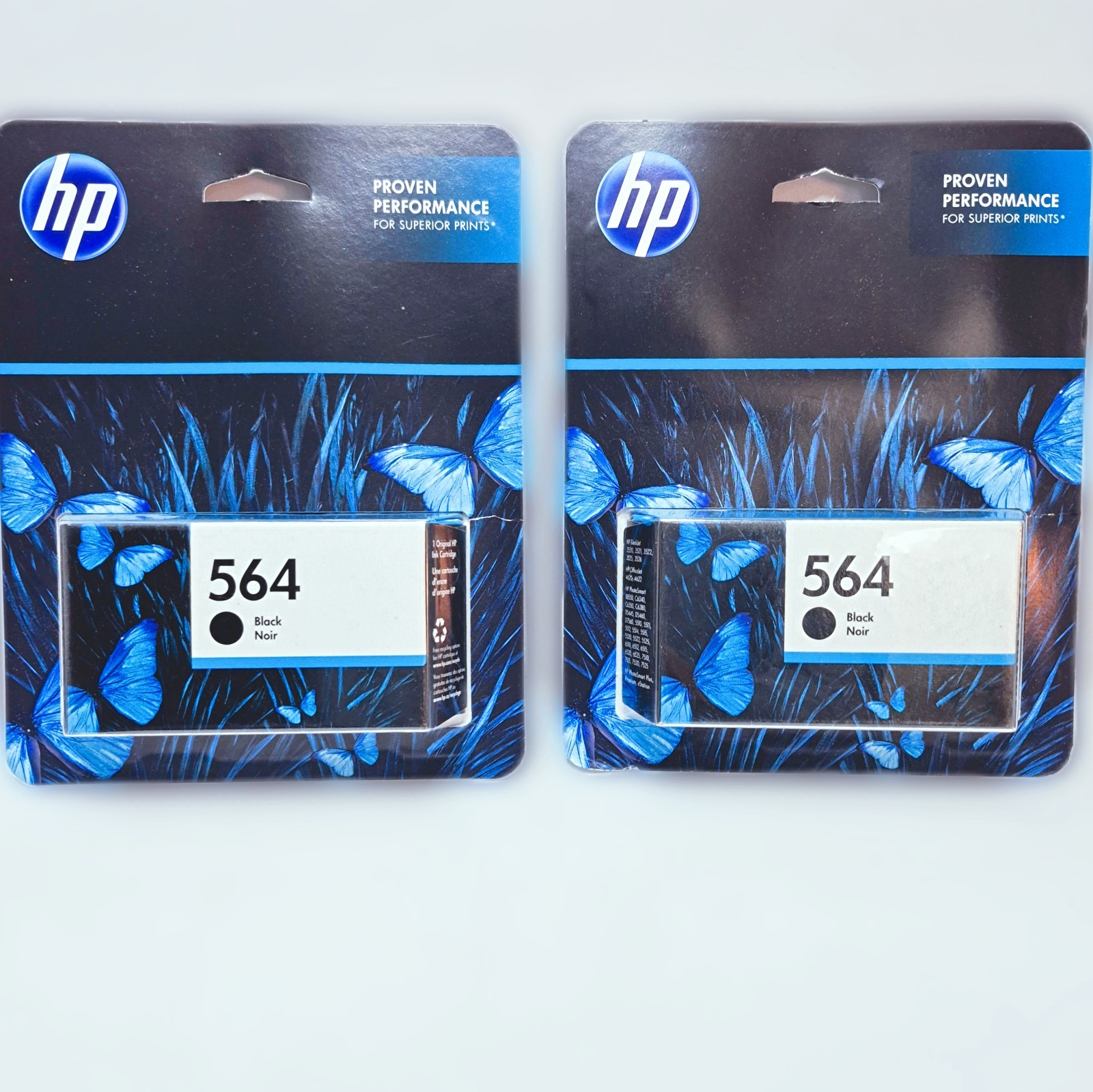 HP 564 Black Ink Cartridge Twin Pack – Genuine OEM, Sealed, Exp. Date = Fresh