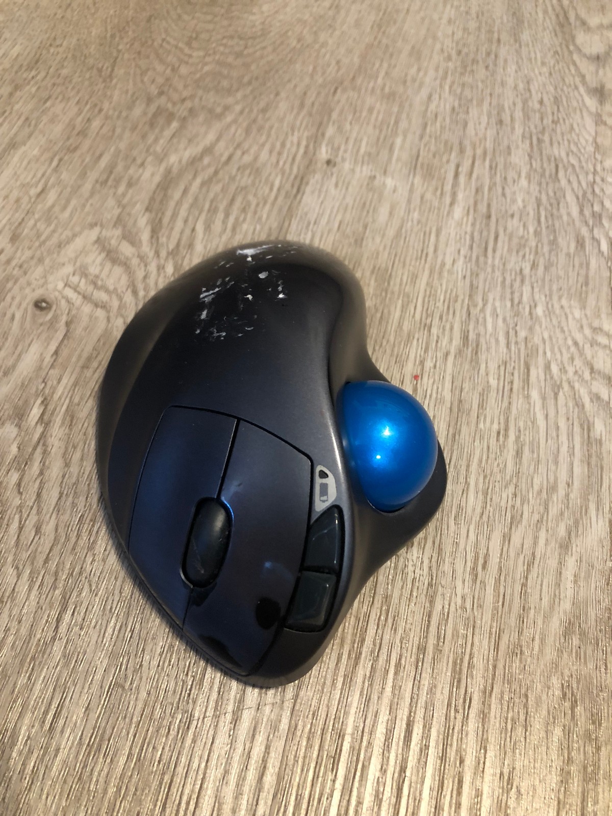 Logitech Logi M570 Wireless Trackball Blue Ball  Mouse NO USB Receiver (NO BACK