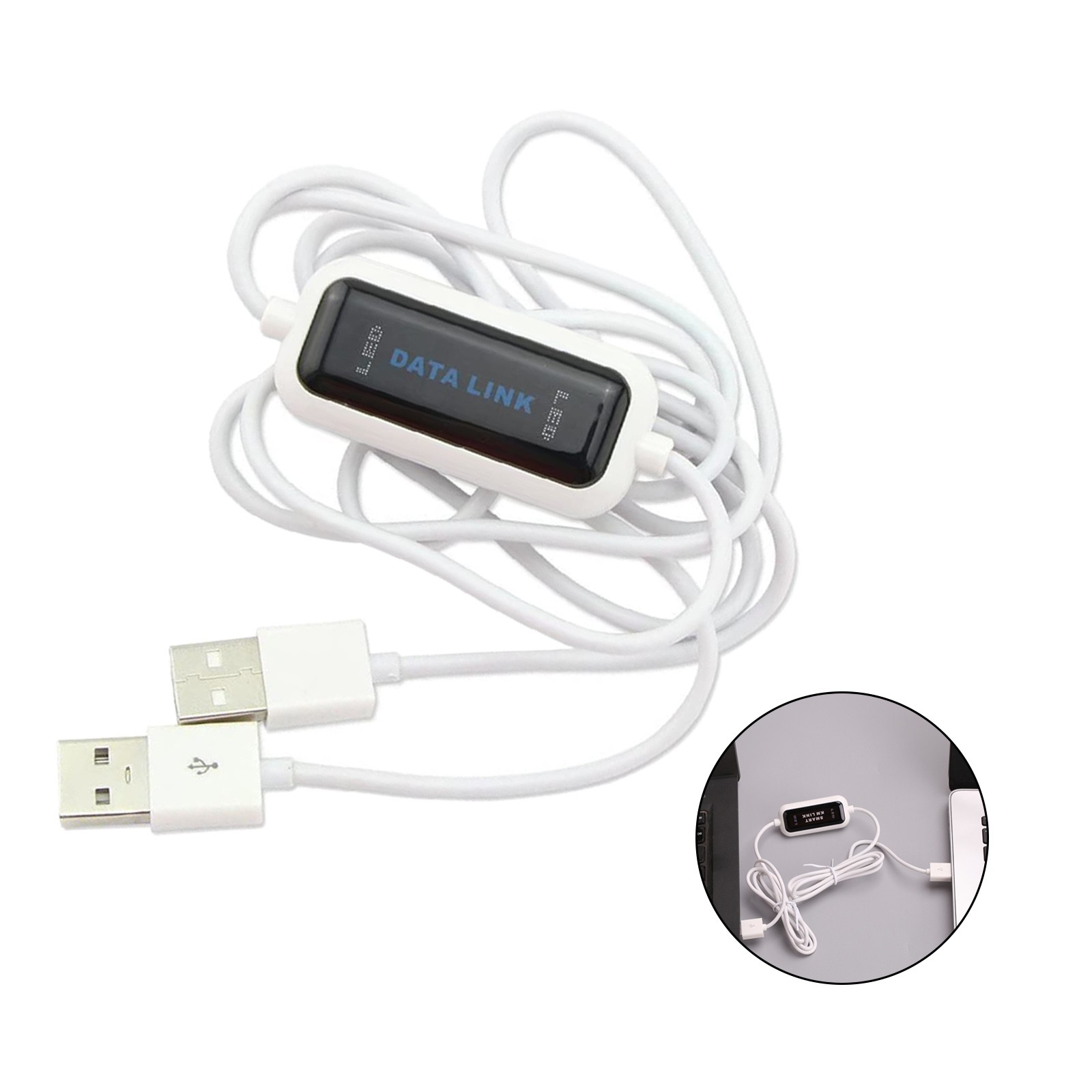 USB to USB Data Sync Link Cable High Speed File Transfer Between 2 Computers