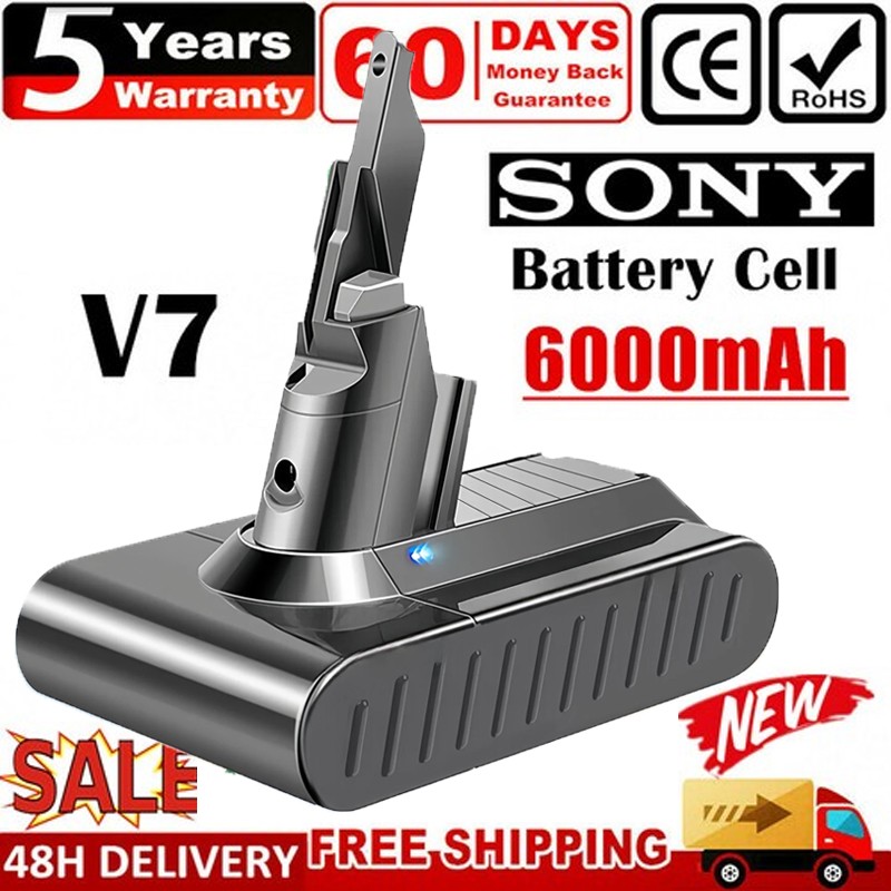 V7 Battery For dyson V7 Trigger HEPA Handheld Vacuum Cleaners 6 Ah Battery 21.6V