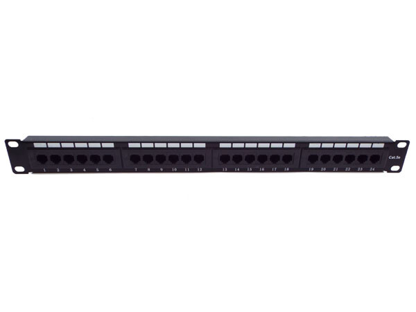 CNAweb 24 Port Cat5e 1U Rackmount 110 RJ45 Network Patch Panel 568A 568B 