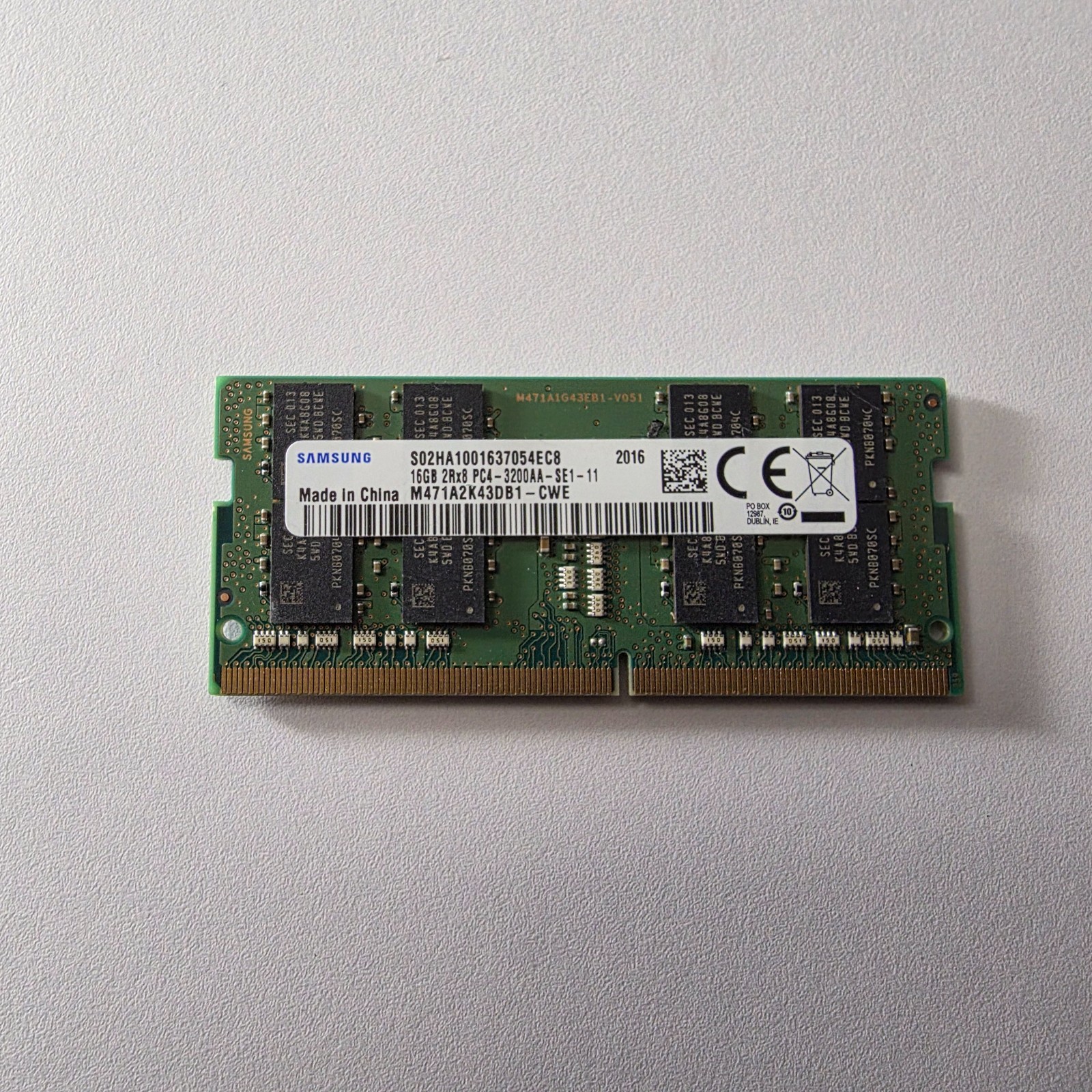 Samsung Memory Module 16GB DDR4 PC4-21300 2666MHz