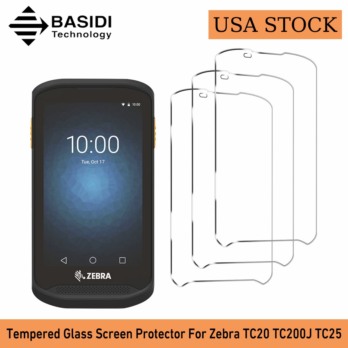 🔥2PCS Tempered Glass Screen Protector for Zebra TC20 TC200J TC25 New STOCK🔥
