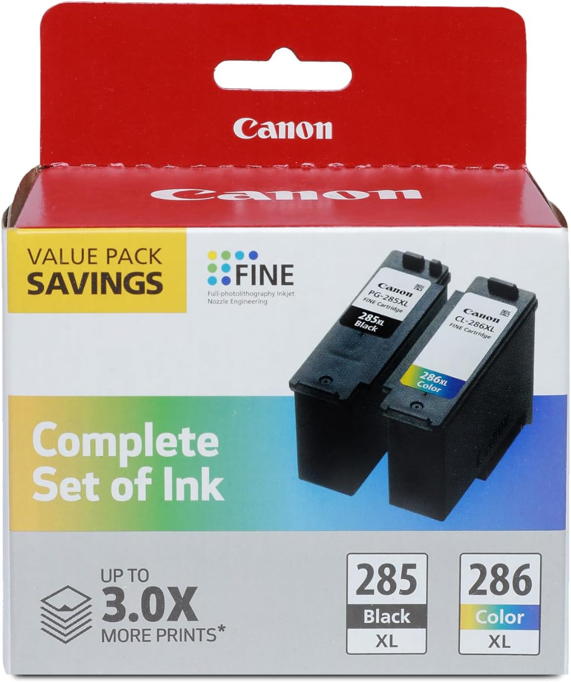 PG-285 XL / CL-286 XL Genuine Ink Value Pack (2 Cartridges), Compatible with TR7