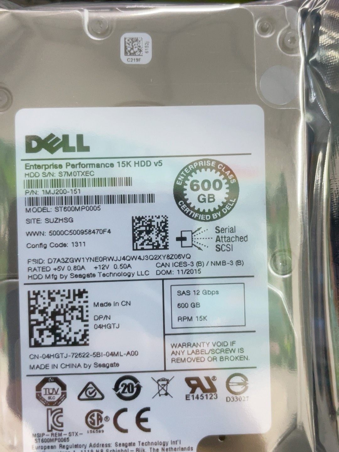 Dell ST600MP0005 600GB 15K 12Gb 2.5" SAS OEM Pull Server Hard Drive Fully Tested