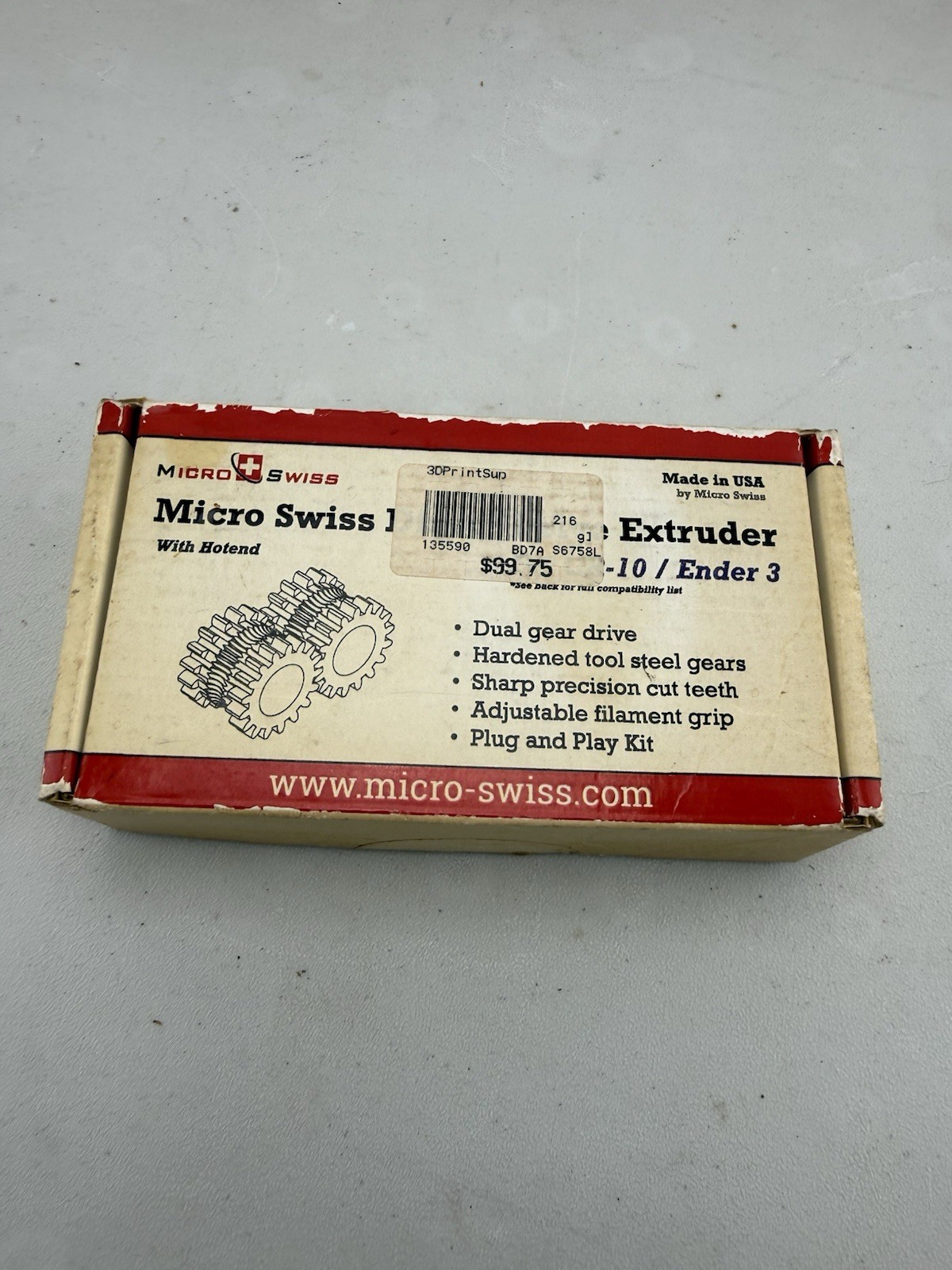 Micro Swiss Direct Drive Extruder for CR-10 / Ender 3 - Silver