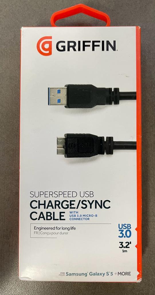 Griffin USB cable - 3.2 FT  USB 3.0 Charger /  Sync Cable Micro B Connector
