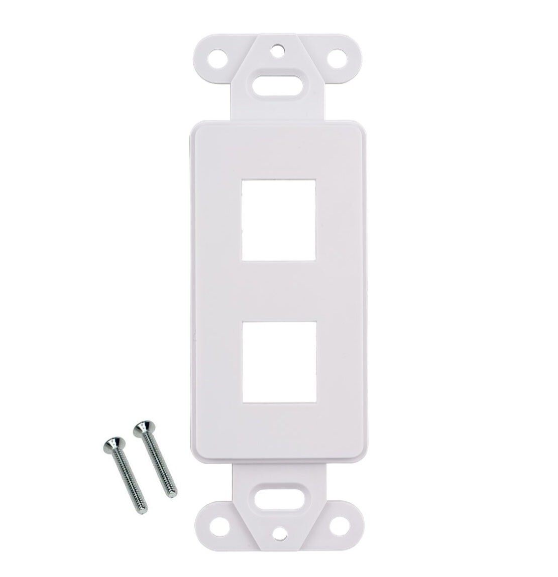 2-Port Wall Plate Snap-In Keystone Jack Insert for RCA F-TYPE RJ45 HDMI Bulk LOT