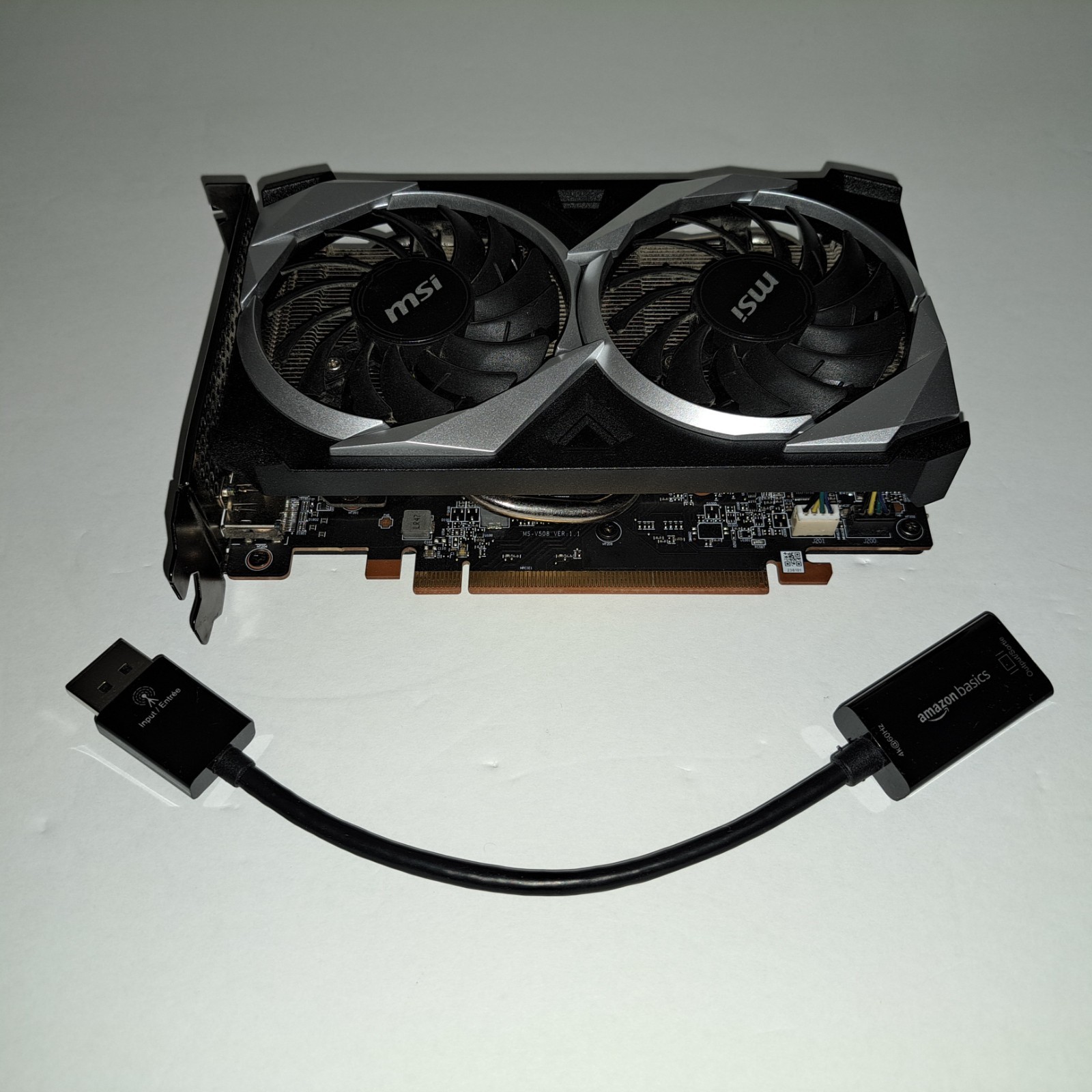 MSI AMD Radeon RX 6500 XT MECH 2X OC 4GB GDDR6 Graphics Card (DisplayPort Only)