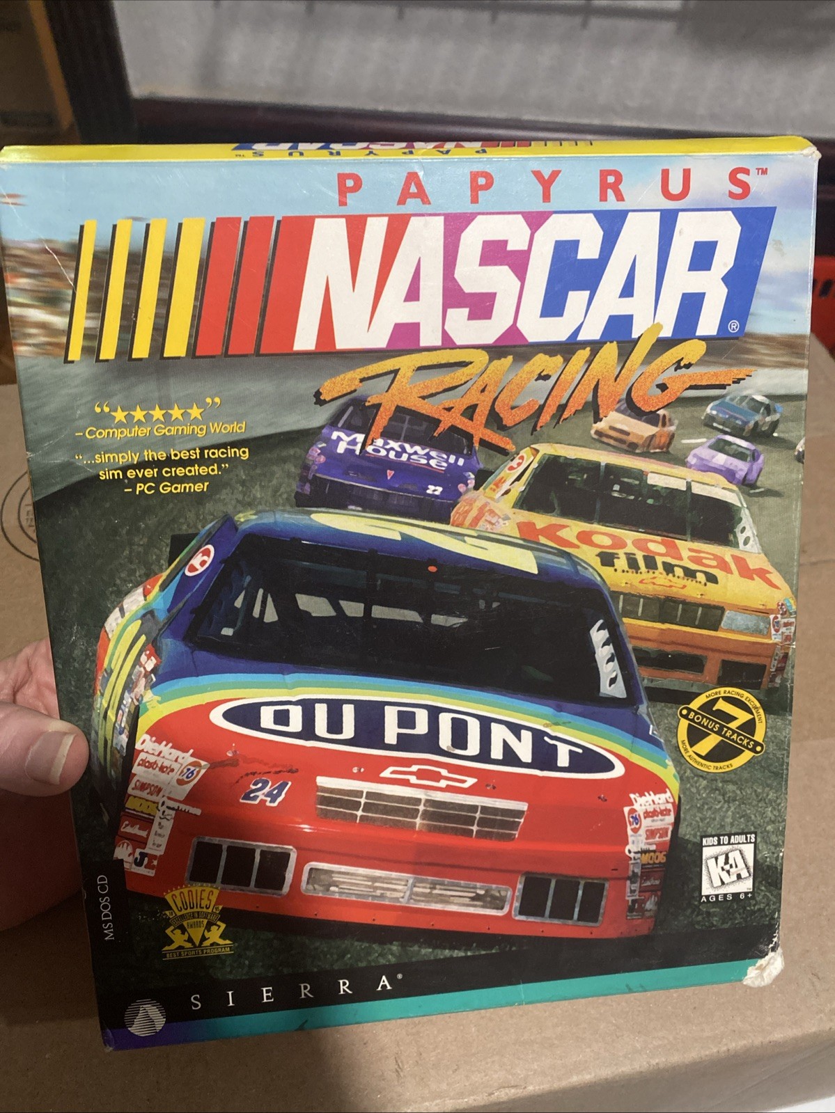 Sierra Papyrus Nascar Racing 1996 Computer Game MS DOS CD t2924