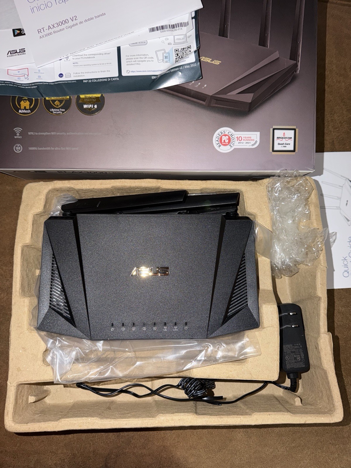 ASUS RT-AX3000 V2 WiFi 6 Router AX3000 - Open Box