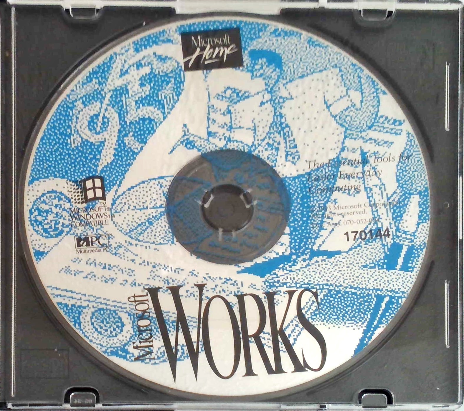 Microsoft Home Microsoft Works 1993 PC Software CD Disc GOOD 
