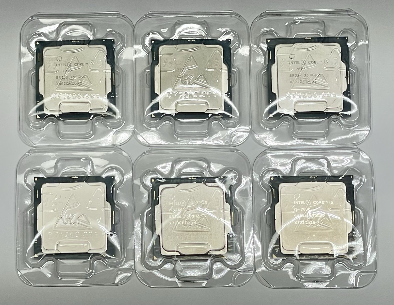LOT OF 6 MIXED 7th Gen CPU Intel Core i7 7700 (x1), i5 7600 (x5)