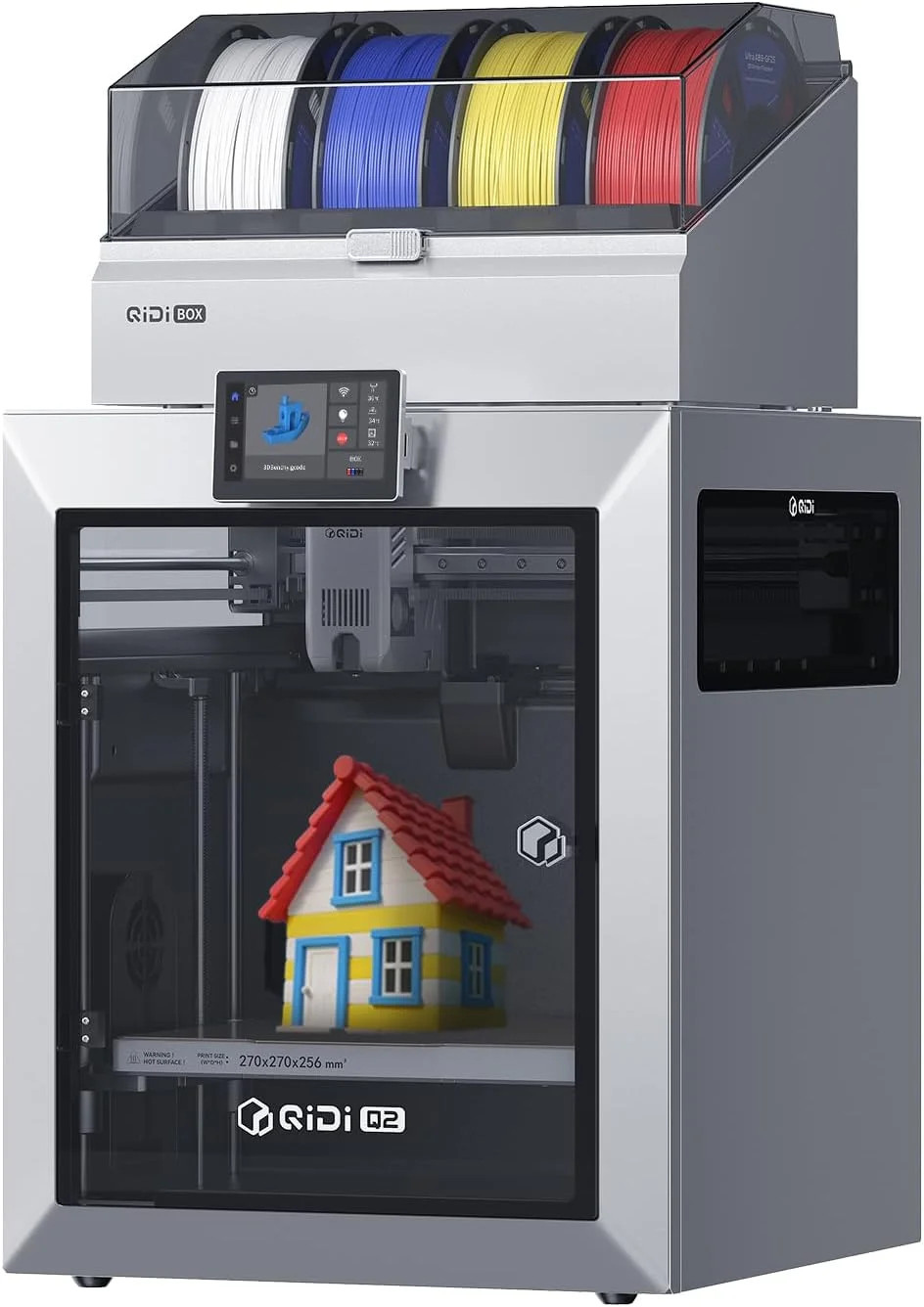 QIDI Q2 Combo Multi-Color 3D Printer, 65℃ Heated Chamber and 370℃ Nozzle