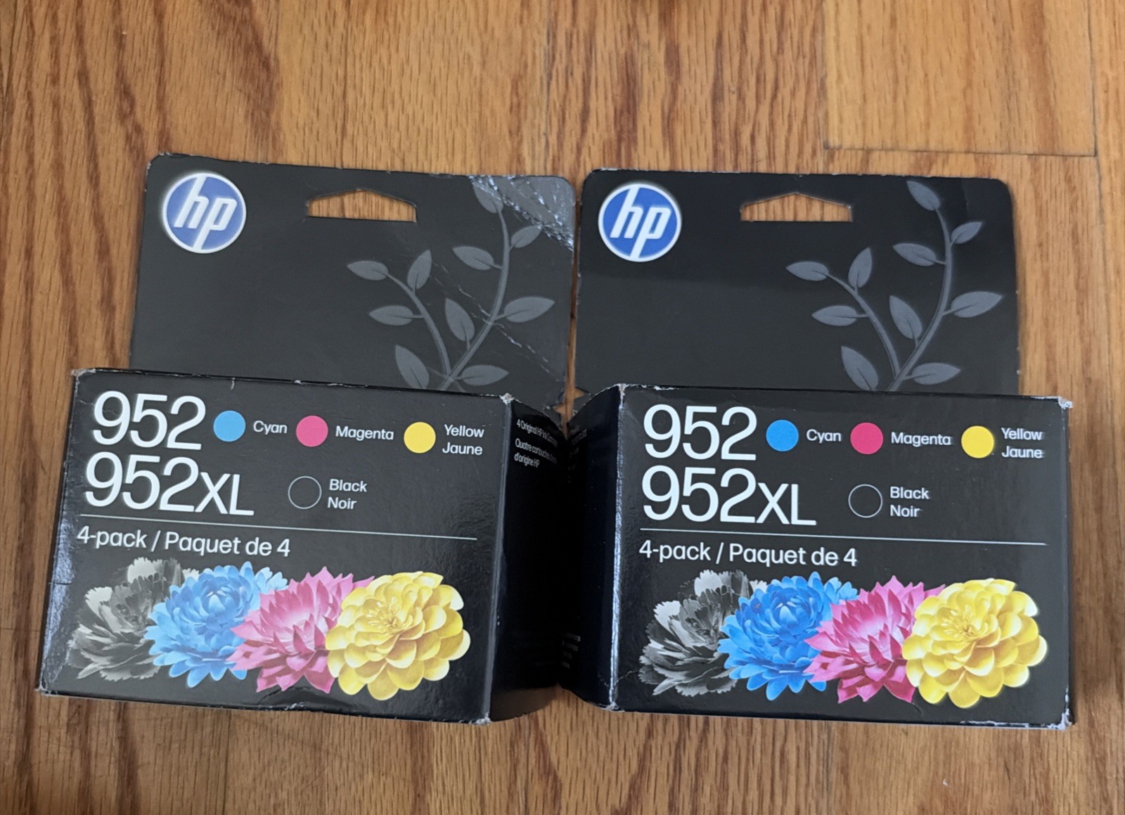 HP 952XL Black & 952 Color Ink Combo Pack of 4 Ink Cartridges EXP- 2028 Lot X2