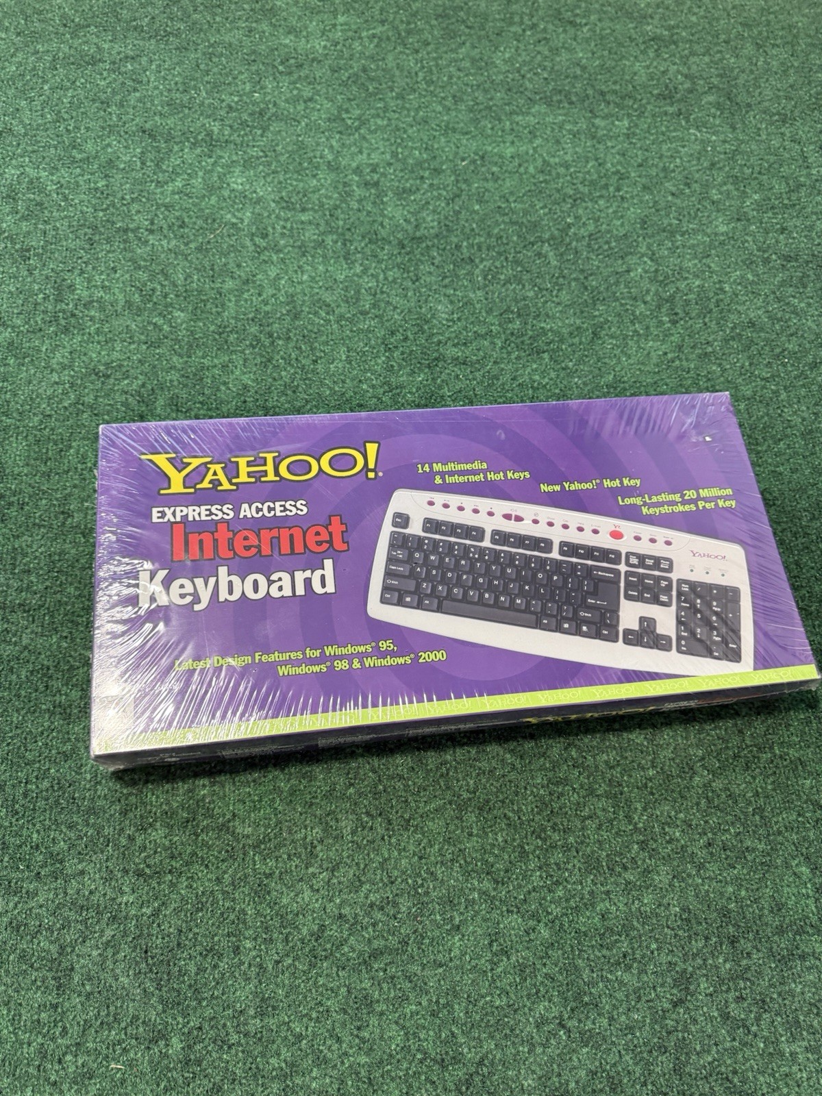 Yahoo Direct Access Internet Keyboard Vintage 1999 for PC PS2 Rare Y2K SEALED