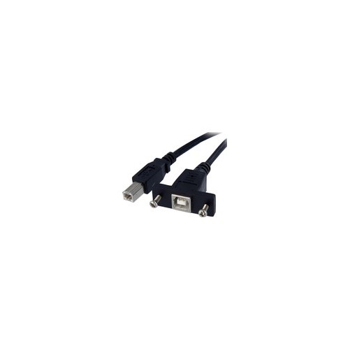 Startech USBPNLBFBM3 3FT USB B PANEL MOUNT CABLE F/M USB B TO B PANEL MOUNT CORD