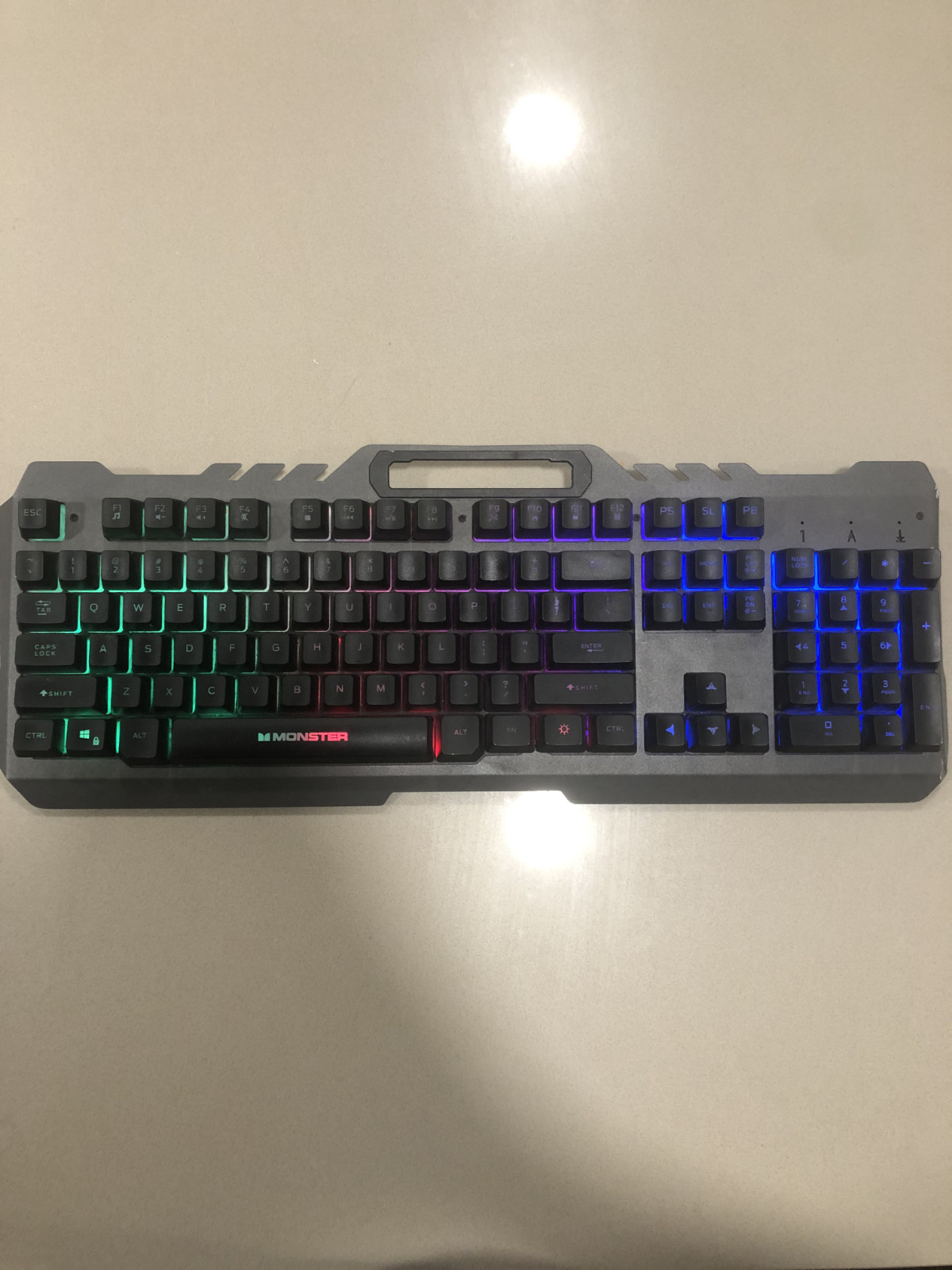 Monster Wired Gaming Keyboard SW-GK802 Colorful Lights MNGK100B-BL