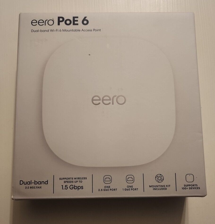Brand New Factory Sealed eero PoE 6 1.5 Gbps Wi-Fi Hotspot Modem - T010001