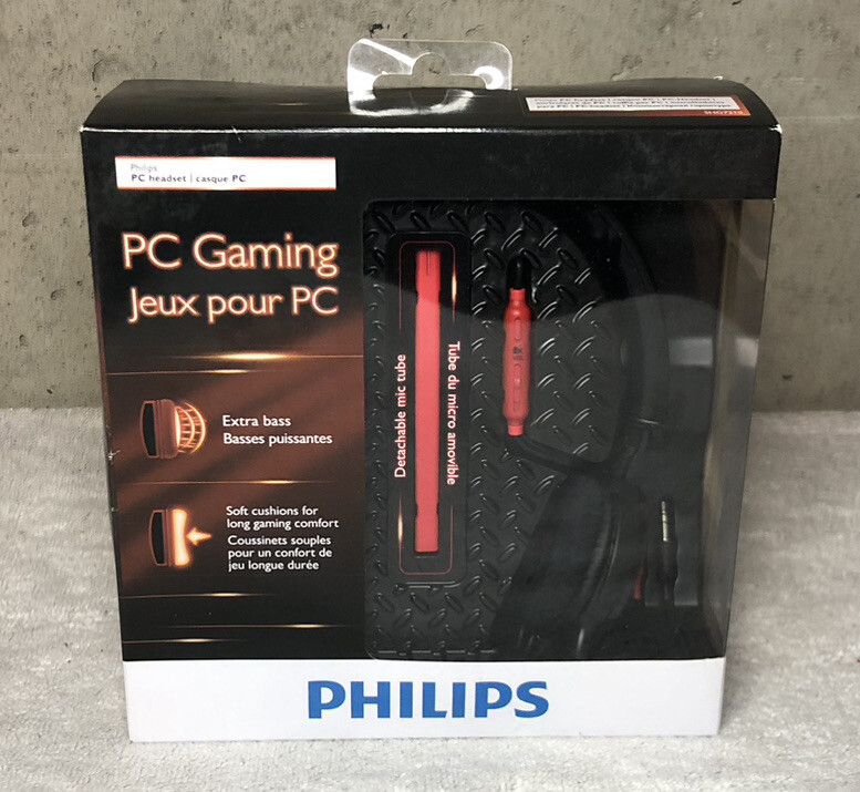 Philips PC Gaming Headset Extra Bass Adjustable Microphone Model SHG7210