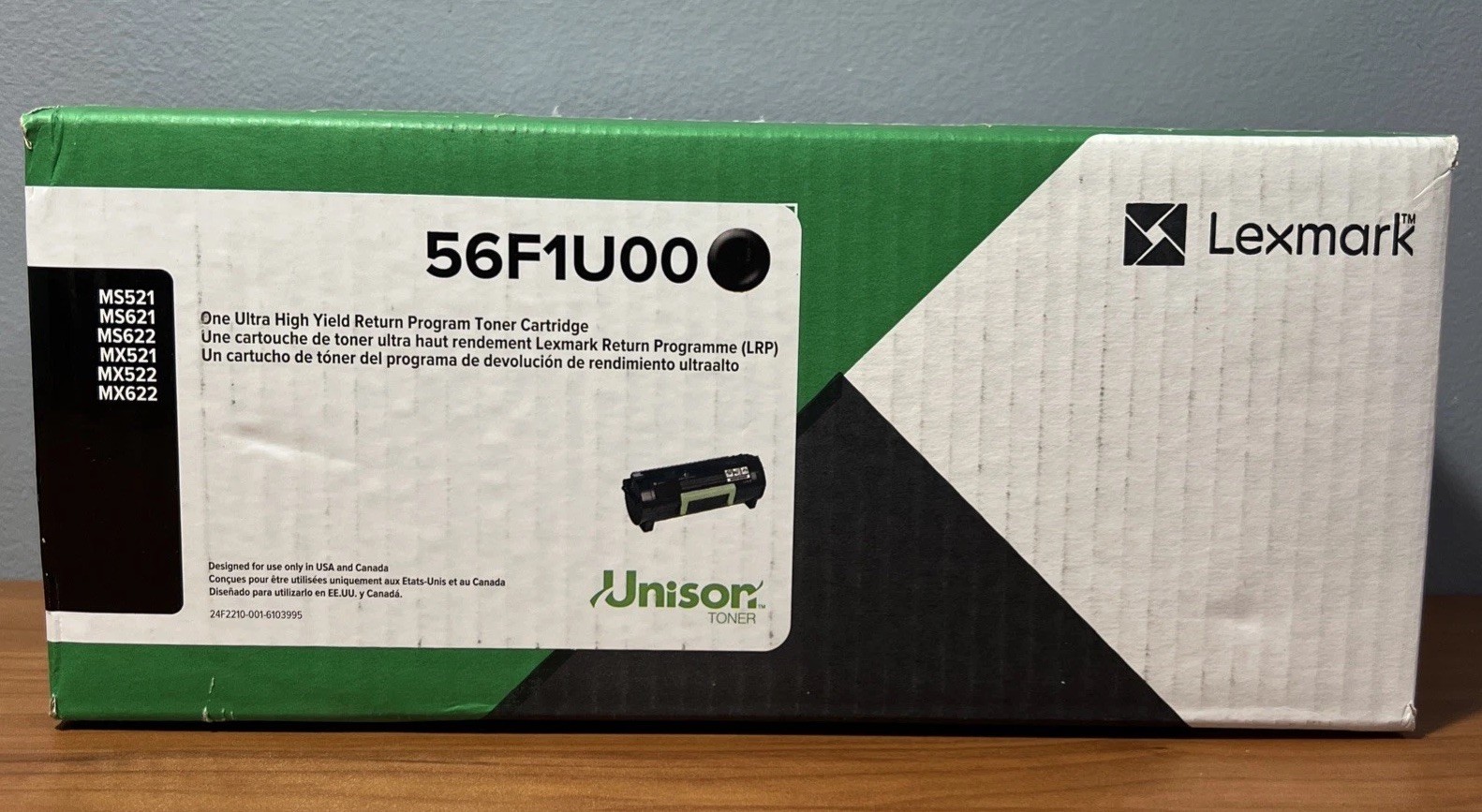 Lexmark 56F1U00 Unison Original Ultra High Yield Laser Toner BLACK Cartridge 25K